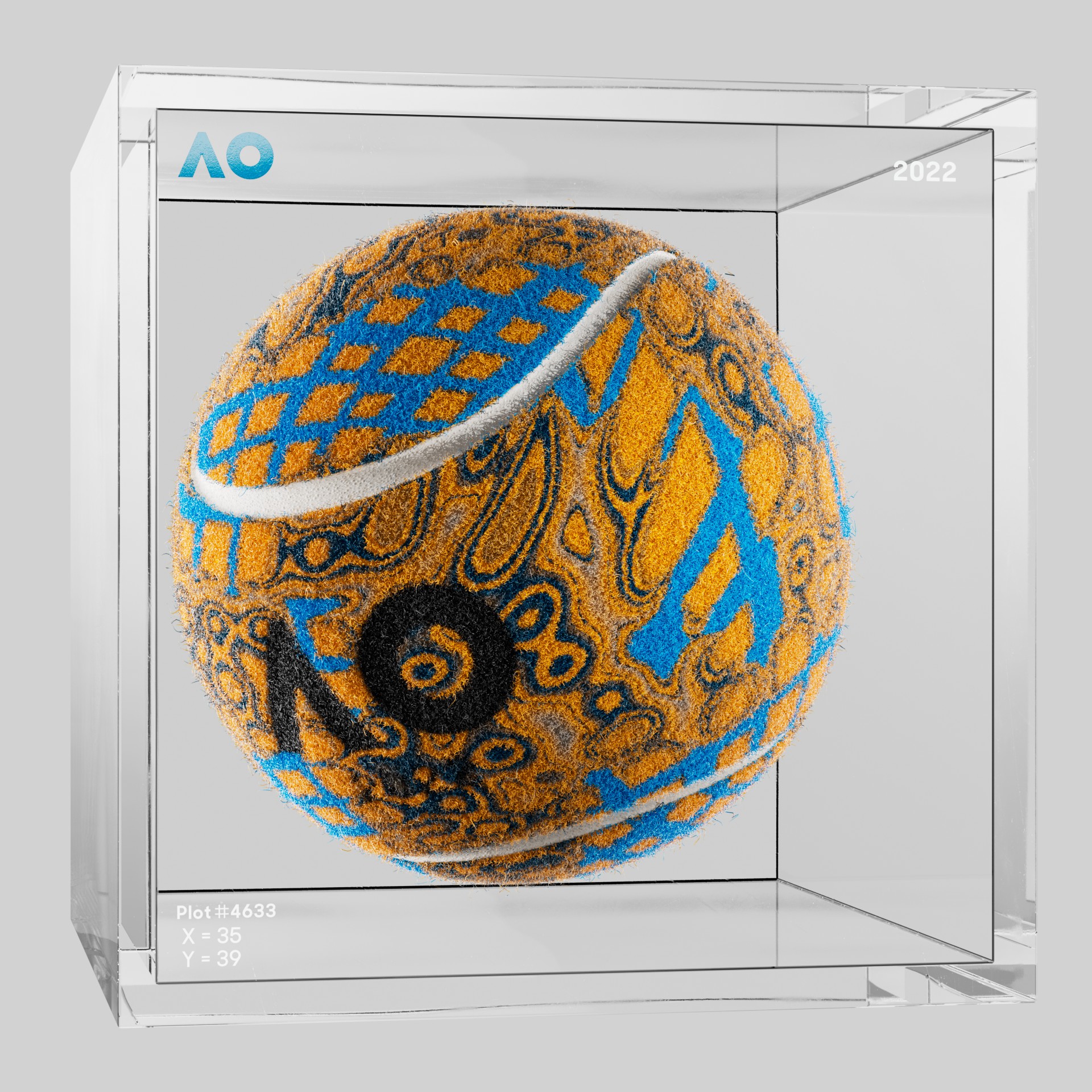 The Australian Open - The Australian Open Art Ball - AO Art Ball #3045 - NFT # 3045