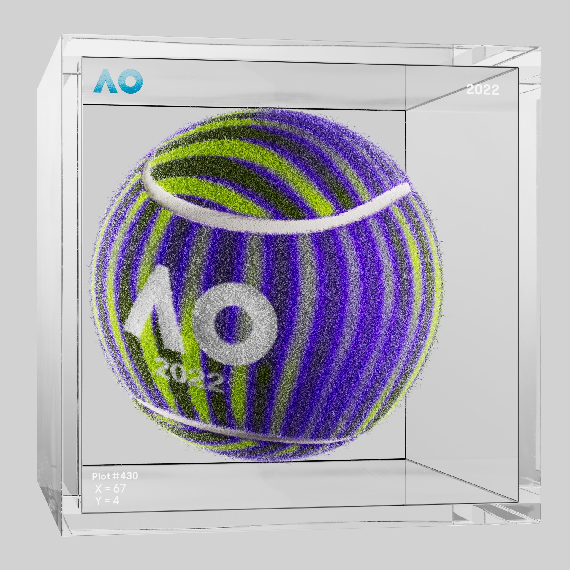 The Australian Open - The Australian Open Art Ball - AO Art Ball #3047 - NFT # 3047