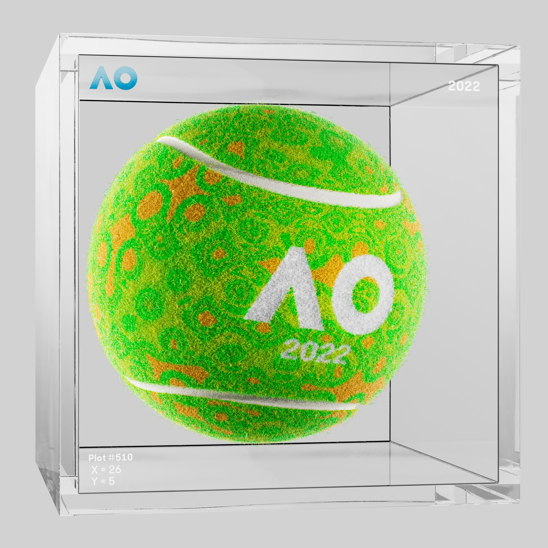 The Australian Open - The Australian Open Art Ball - AO Art Ball #3049 - NFT # 3049