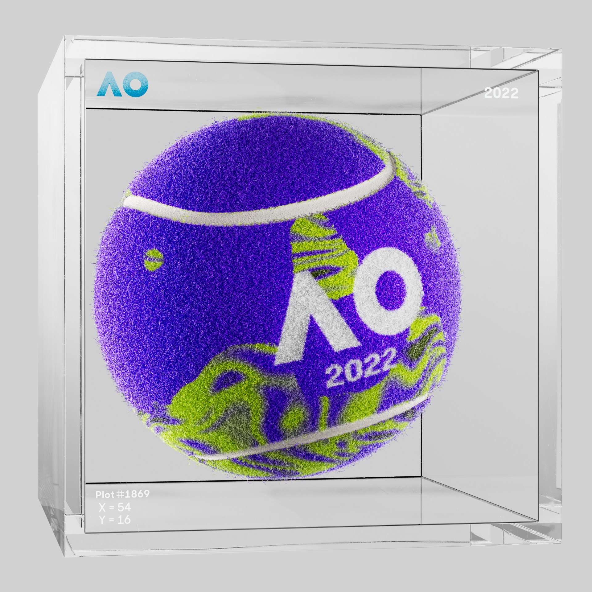 The Australian Open - The Australian Open Art Ball - AO Art Ball #3052 - NFT # 3052