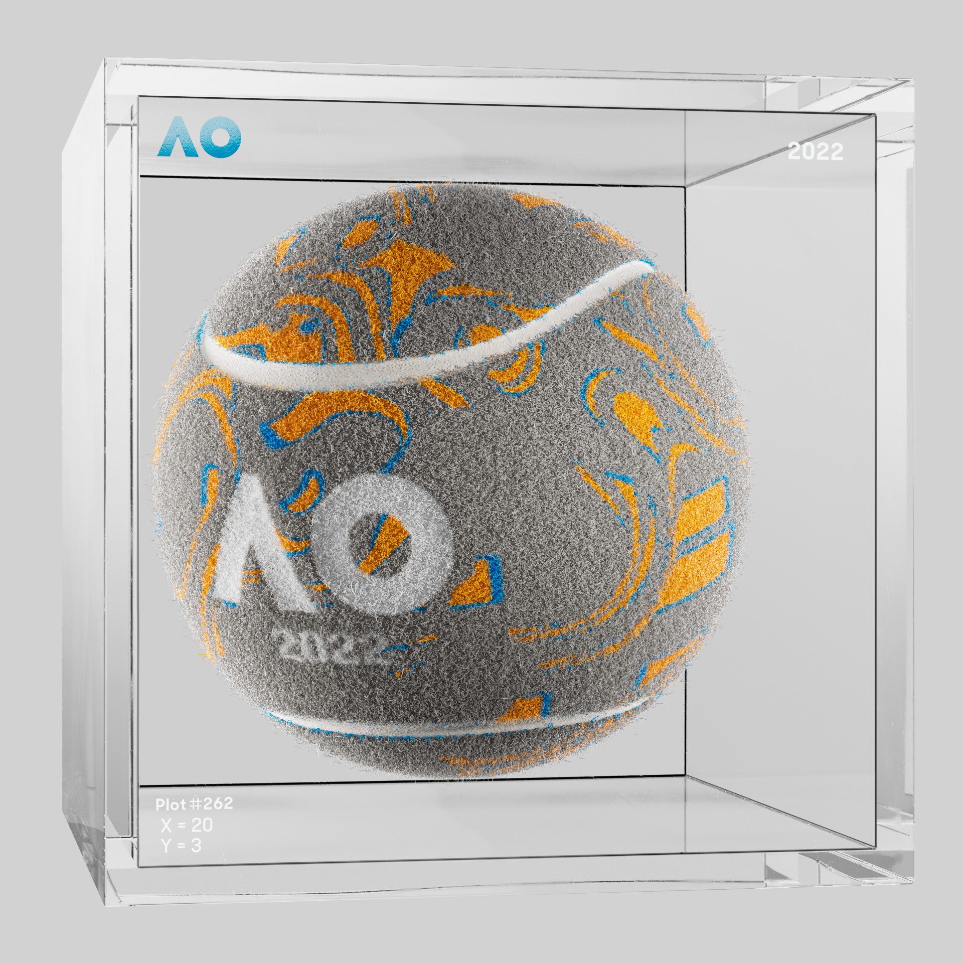 The Australian Open - The Australian Open Art Ball - AO Art Ball #3053 - NFT # 3053