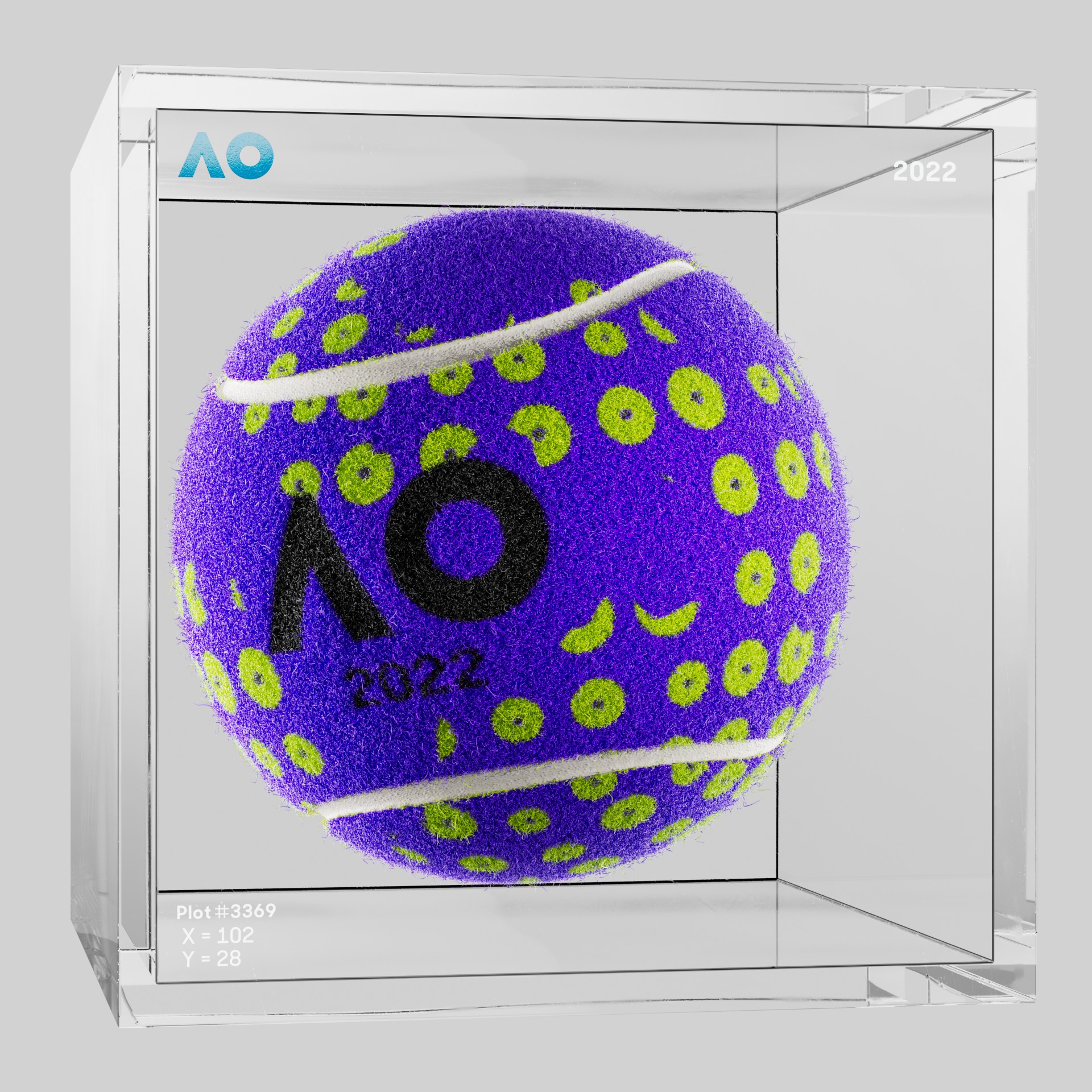 The Australian Open - The Australian Open Art Ball - AO Art Ball #3055 - NFT # 3055