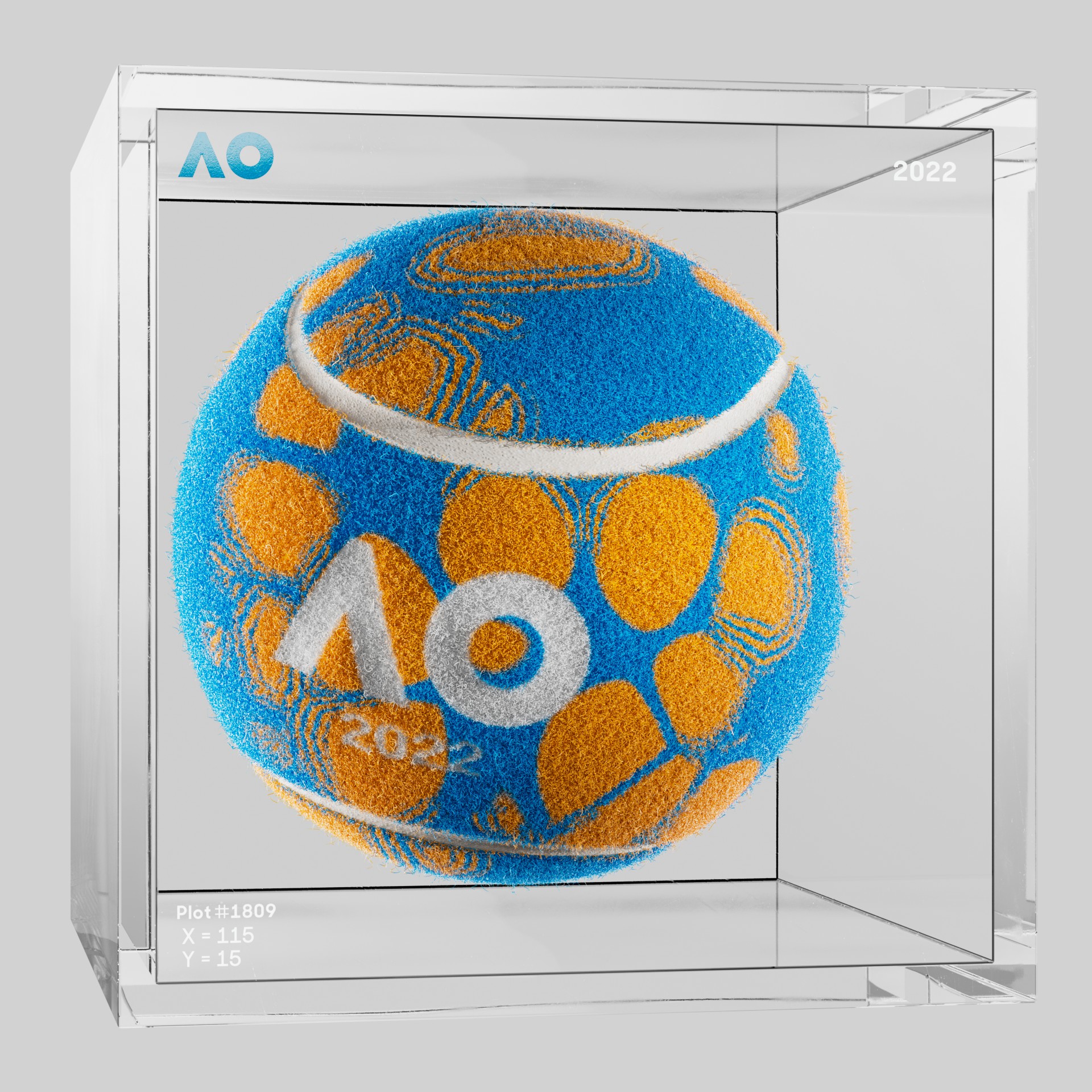 The Australian Open - The Australian Open Art Ball - AO Art Ball #3058 - NFT # 3058