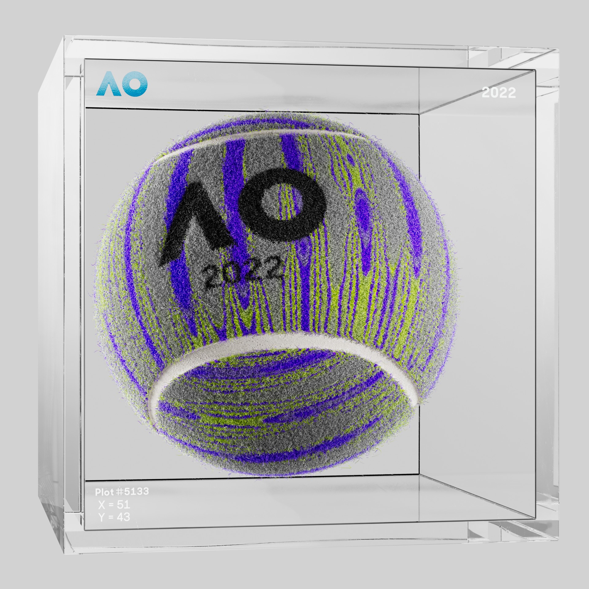 The Australian Open - The Australian Open Art Ball - AO Art Ball #3060 - NFT # 3060