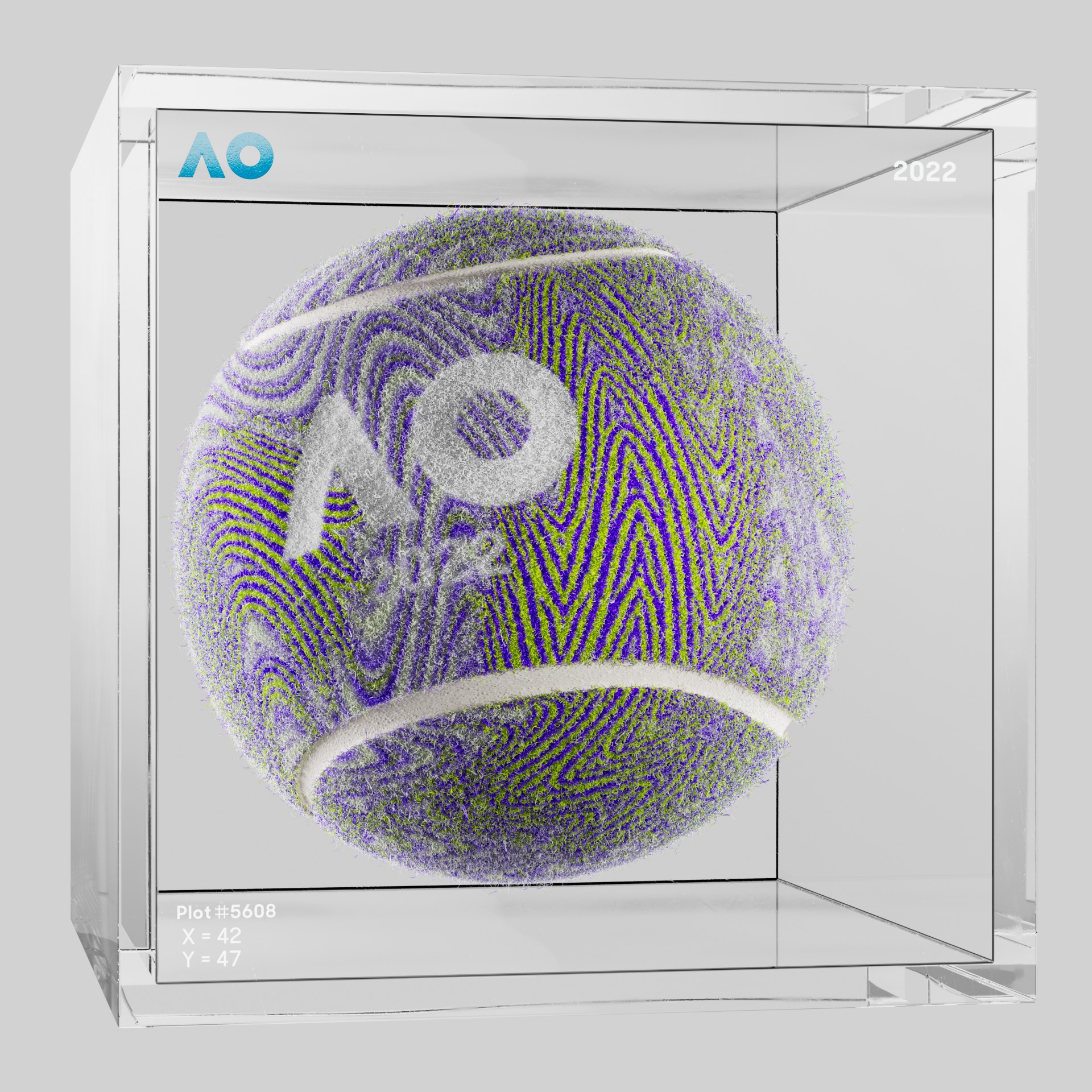 The Australian Open - The Australian Open Art Ball - AO Art Ball #3062 - NFT # 3062