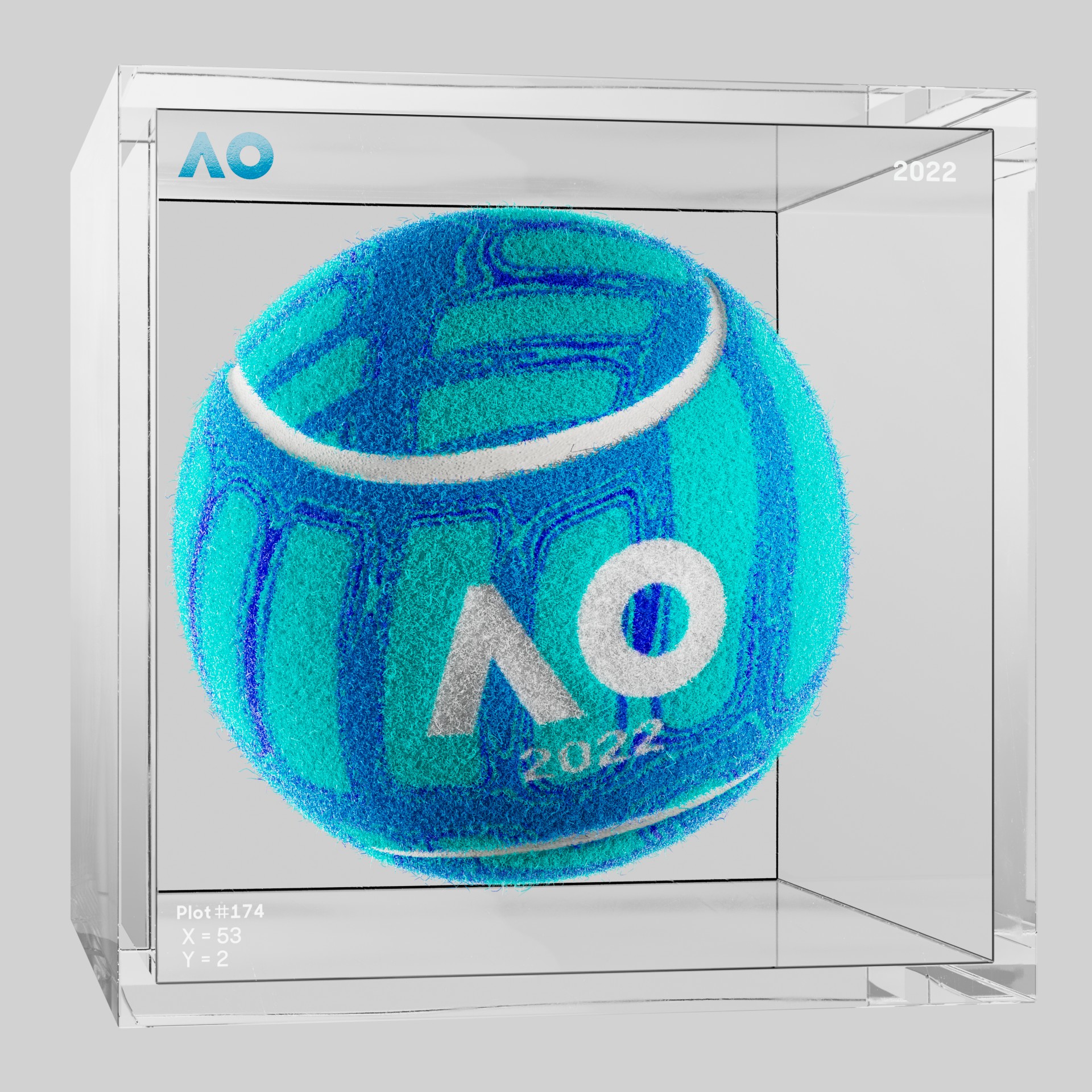 The Australian Open - The Australian Open Art Ball - AO Art Ball #3063 - NFT # 3063