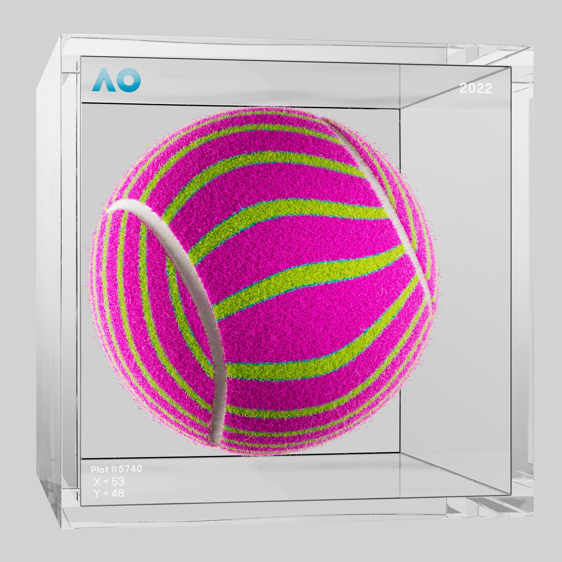 The Australian Open - The Australian Open Art Ball - AO Art Ball #3064 - NFT # 3064