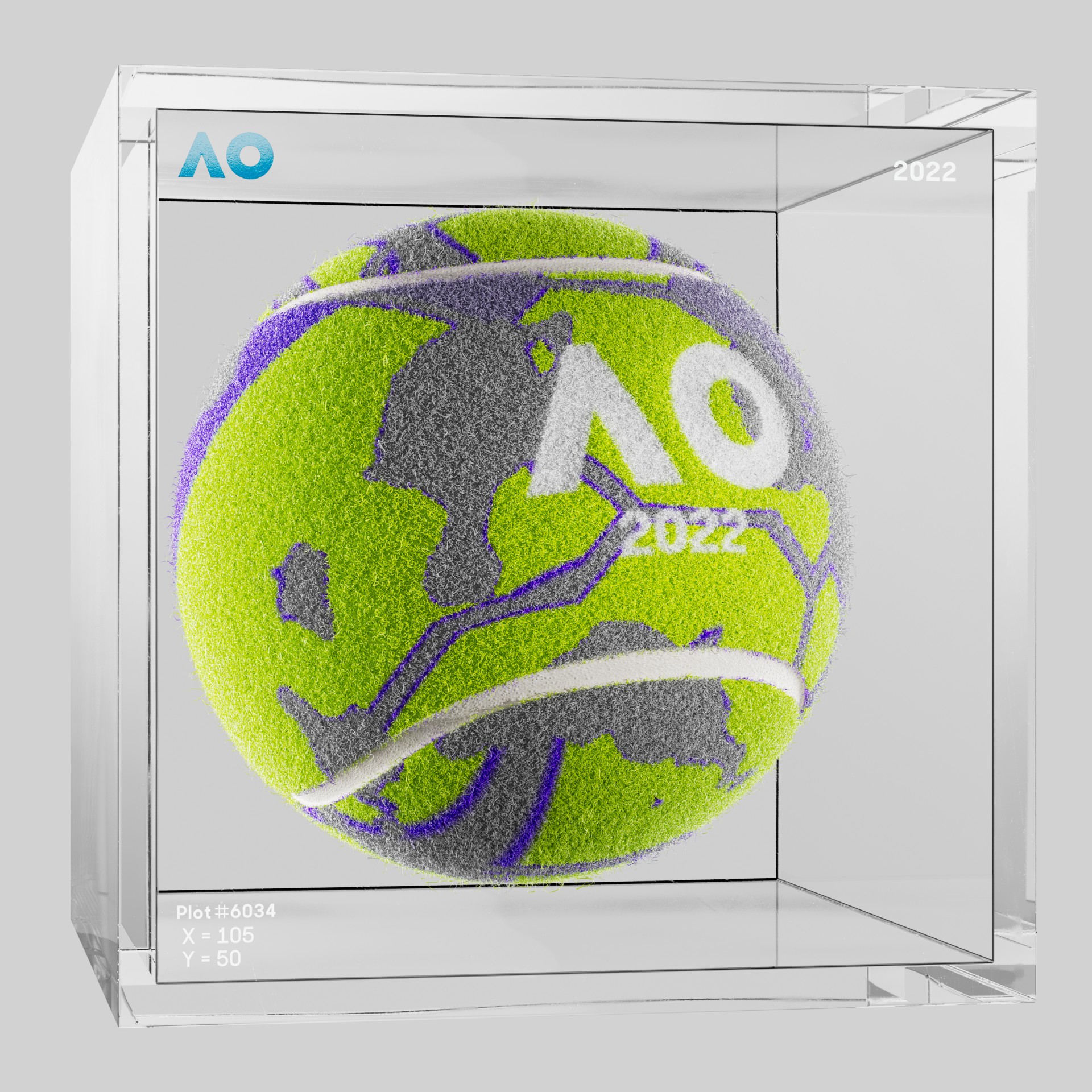 The Australian Open - The Australian Open Art Ball - AO Art Ball #3065 - NFT # 3065