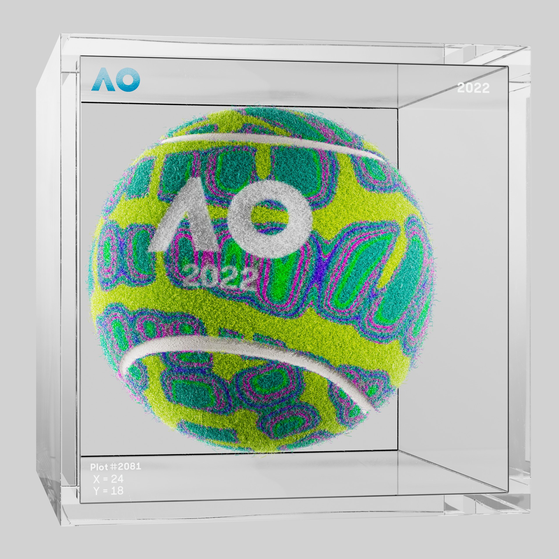 The Australian Open - The Australian Open Art Ball - AO Art Ball #3067 - NFT # 3067