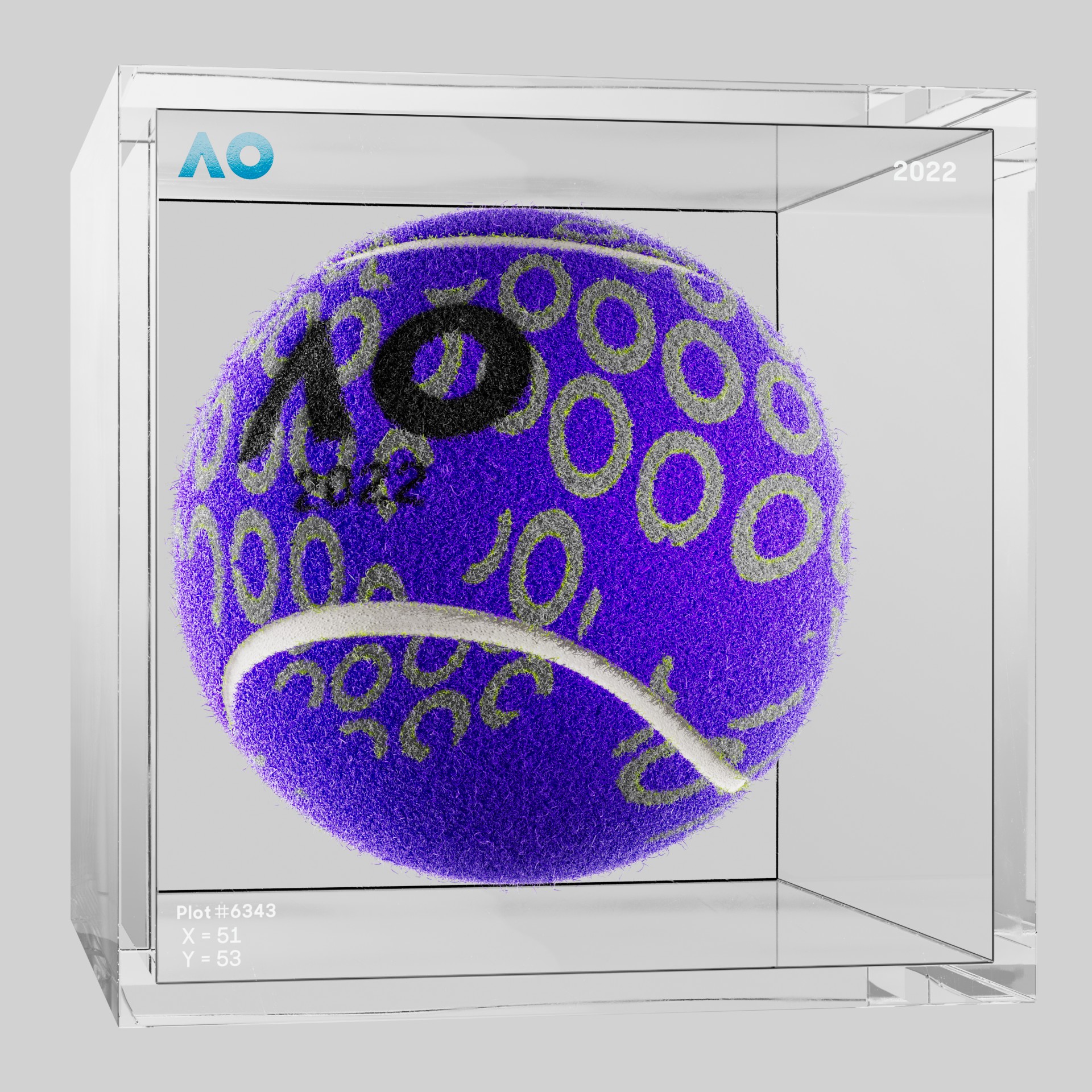 The Australian Open - The Australian Open Art Ball - AO Art Ball #3070 - NFT # 3070