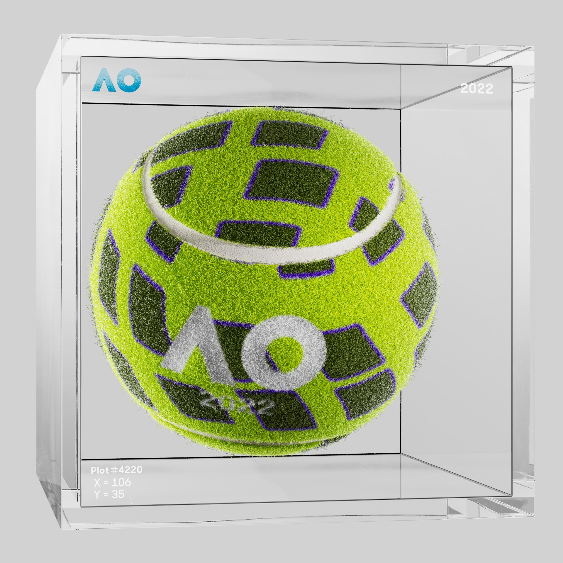 The Australian Open - The Australian Open Art Ball - AO Art Ball #3072 - NFT # 3072