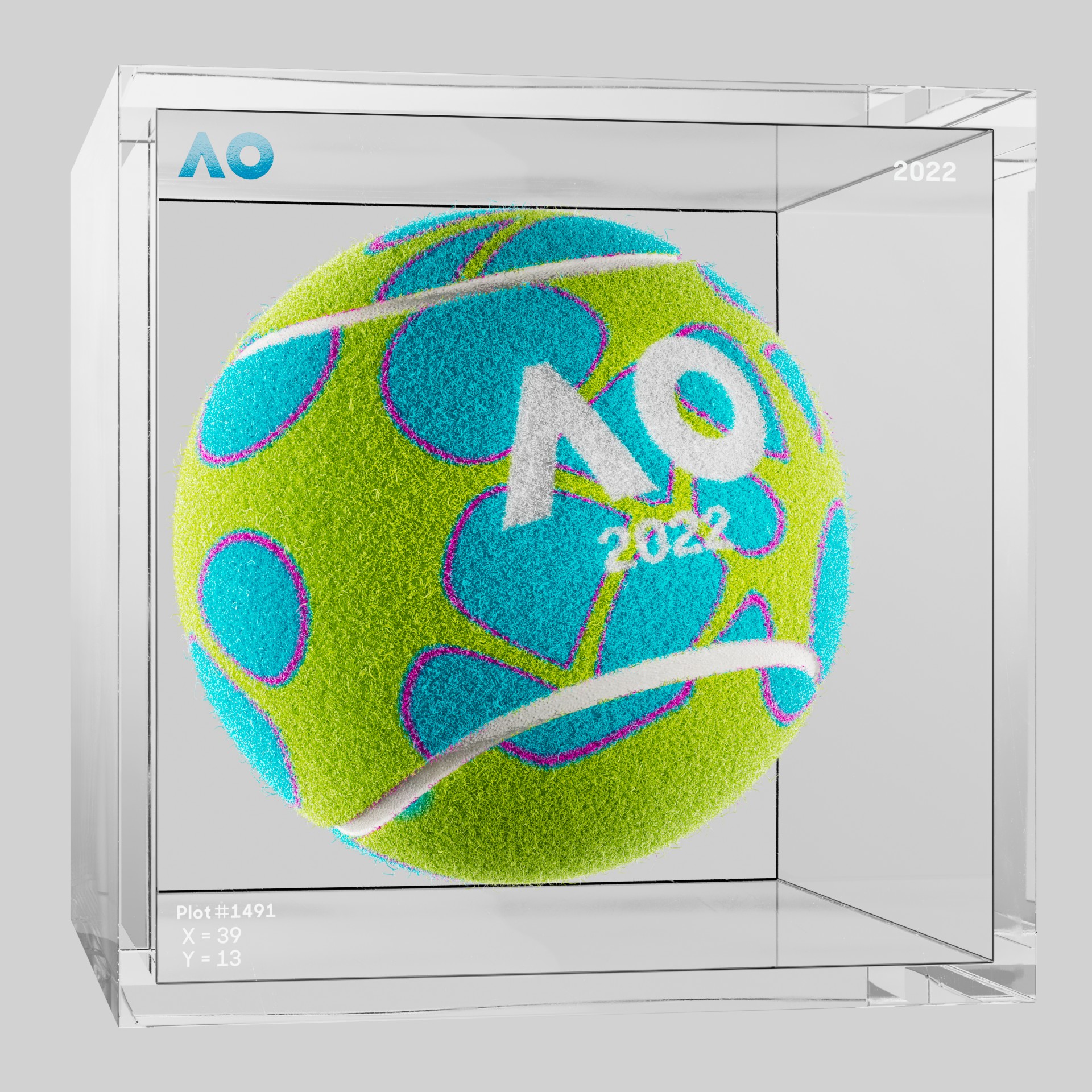 The Australian Open - The Australian Open Art Ball - AO Art Ball #3076 - NFT # 3076