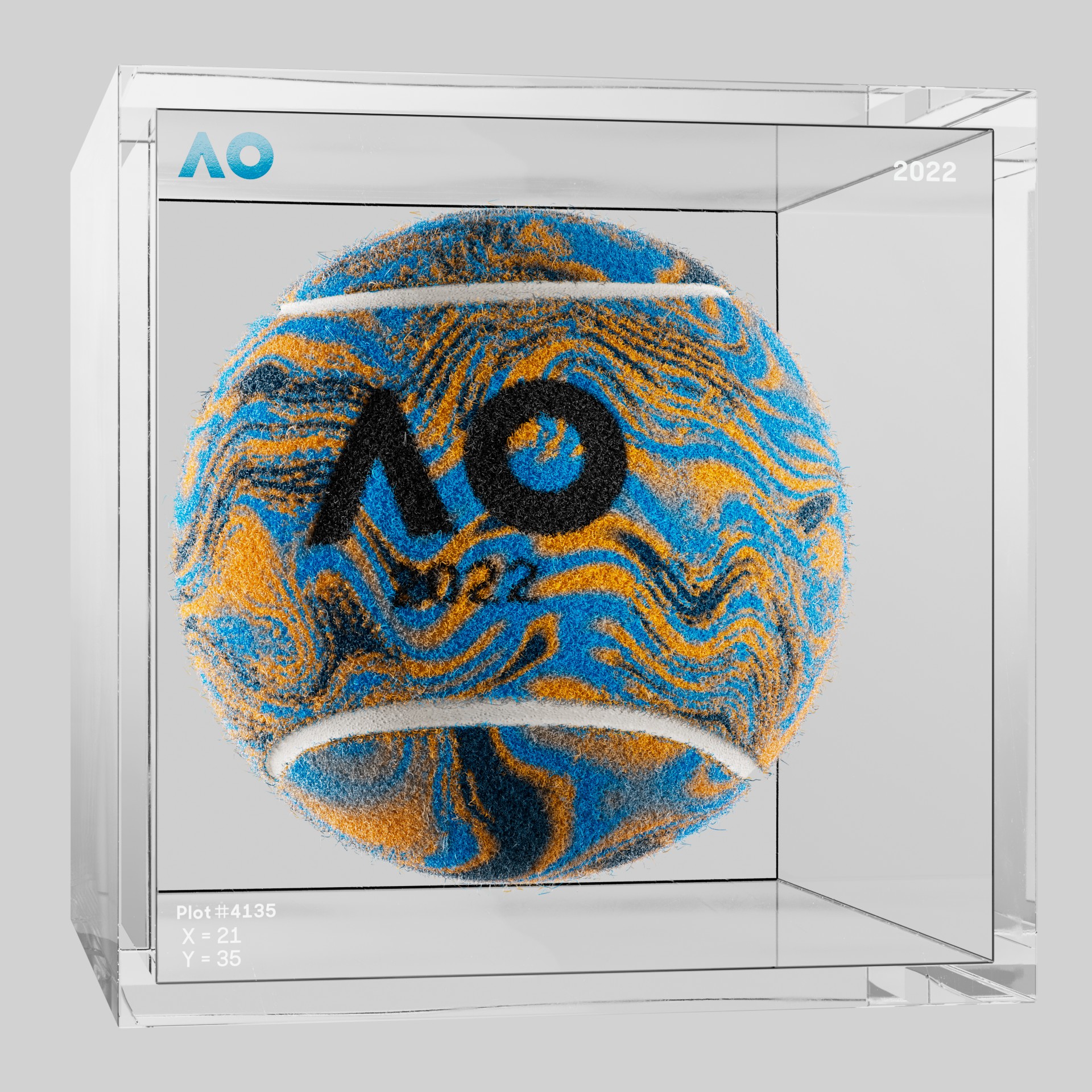 The Australian Open - The Australian Open Art Ball - AO Art Ball #3077 - NFT # 3077