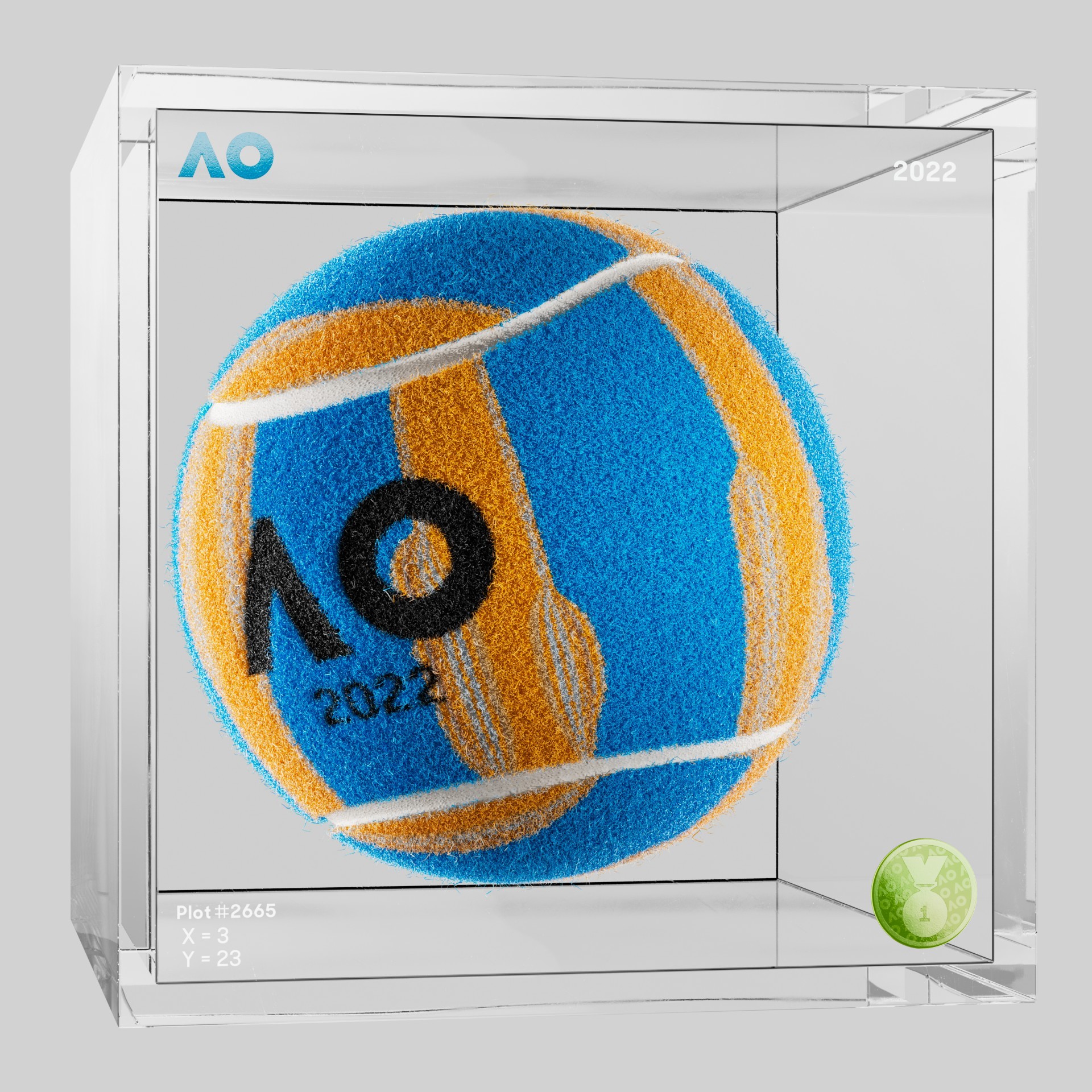 The Australian Open - The Australian Open Art Ball - AO Art Ball #3078 - NFT # 3078