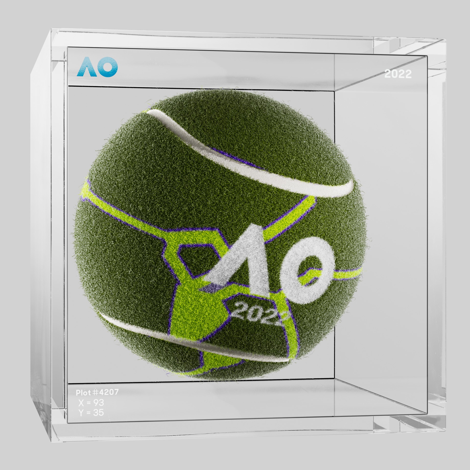 The Australian Open - The Australian Open Art Ball - AO Art Ball #308 - NFT # 308