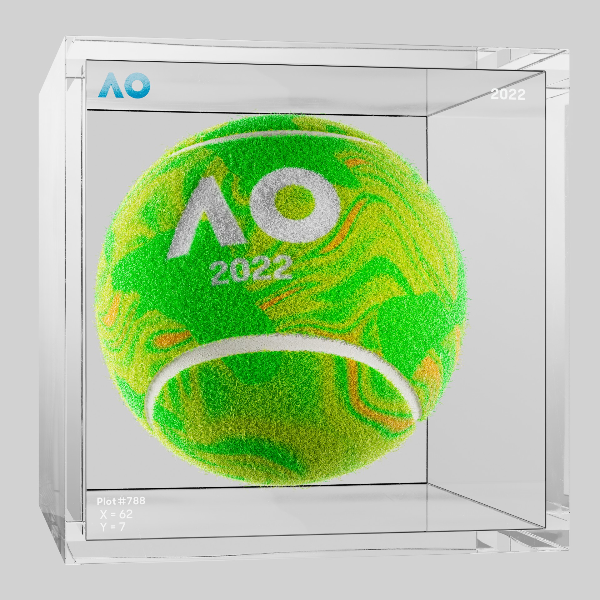 The Australian Open - The Australian Open Art Ball - AO Art Ball #3081 - NFT # 3081
