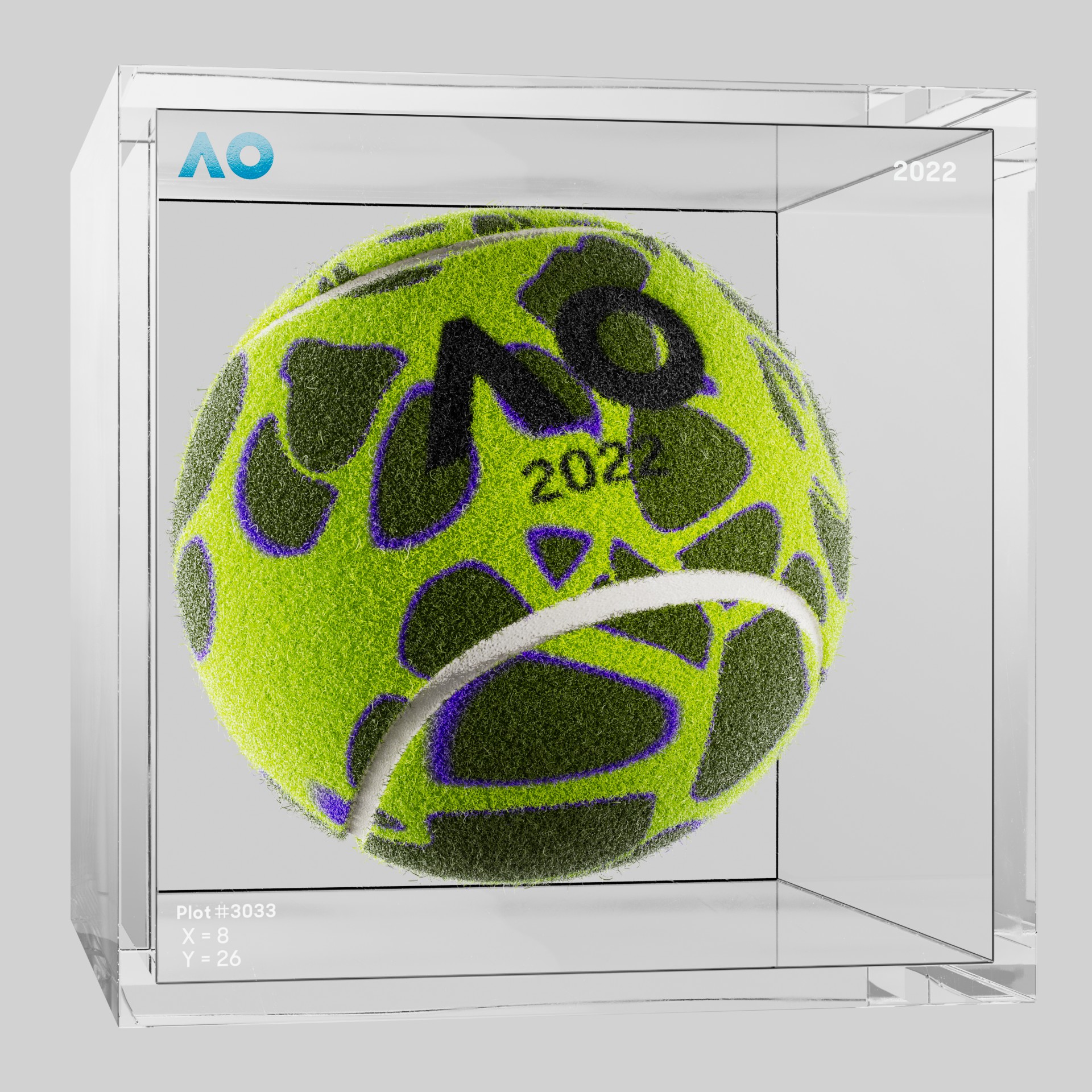 The Australian Open - The Australian Open Art Ball - AO Art Ball #3085 - NFT # 3085