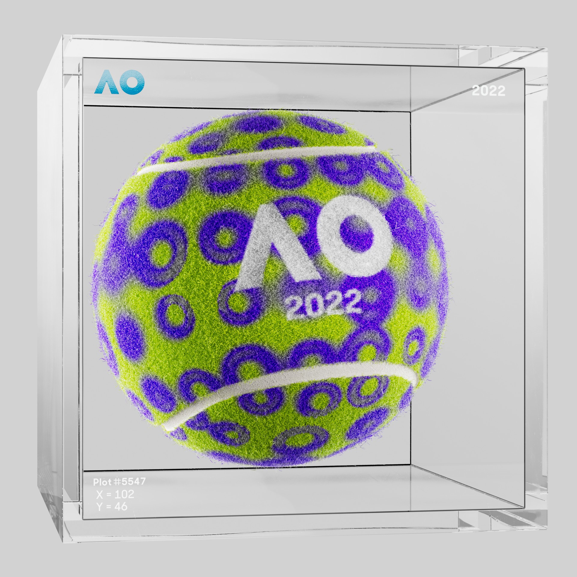 The Australian Open - The Australian Open Art Ball - AO Art Ball #3088 - NFT # 3088