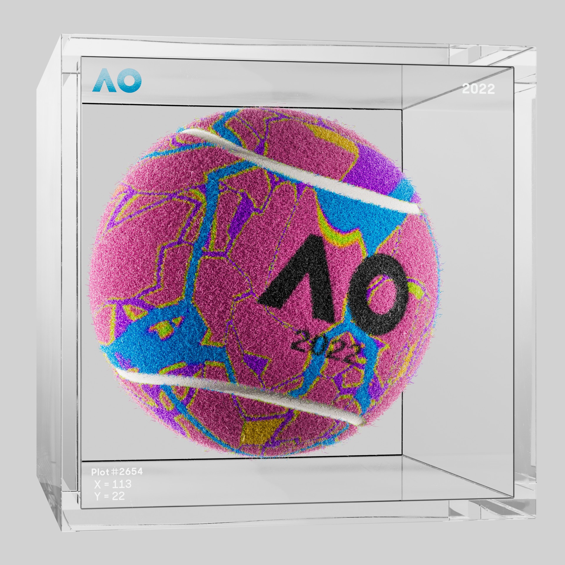 The Australian Open - The Australian Open Art Ball - AO Art Ball #3089 - NFT # 3089