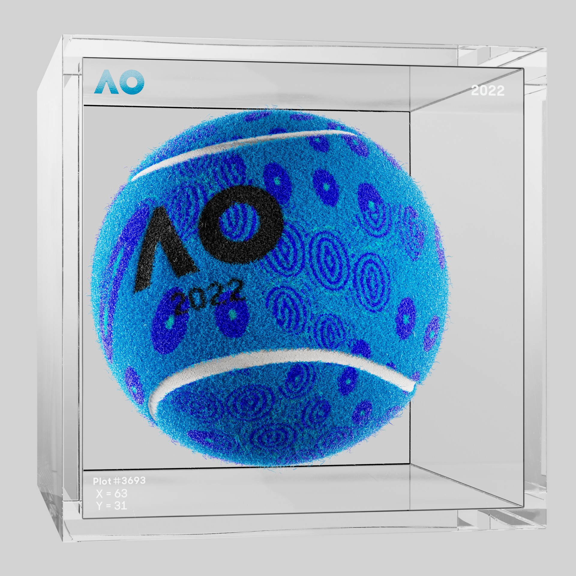 The Australian Open - The Australian Open Art Ball - AO Art Ball #3095 - NFT # 3095