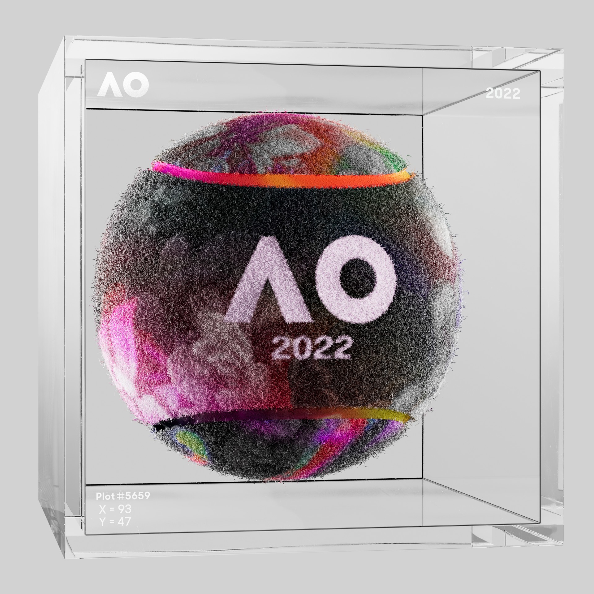 The Australian Open - The Australian Open Art Ball - AO Art Ball #3099 - NFT # 3099