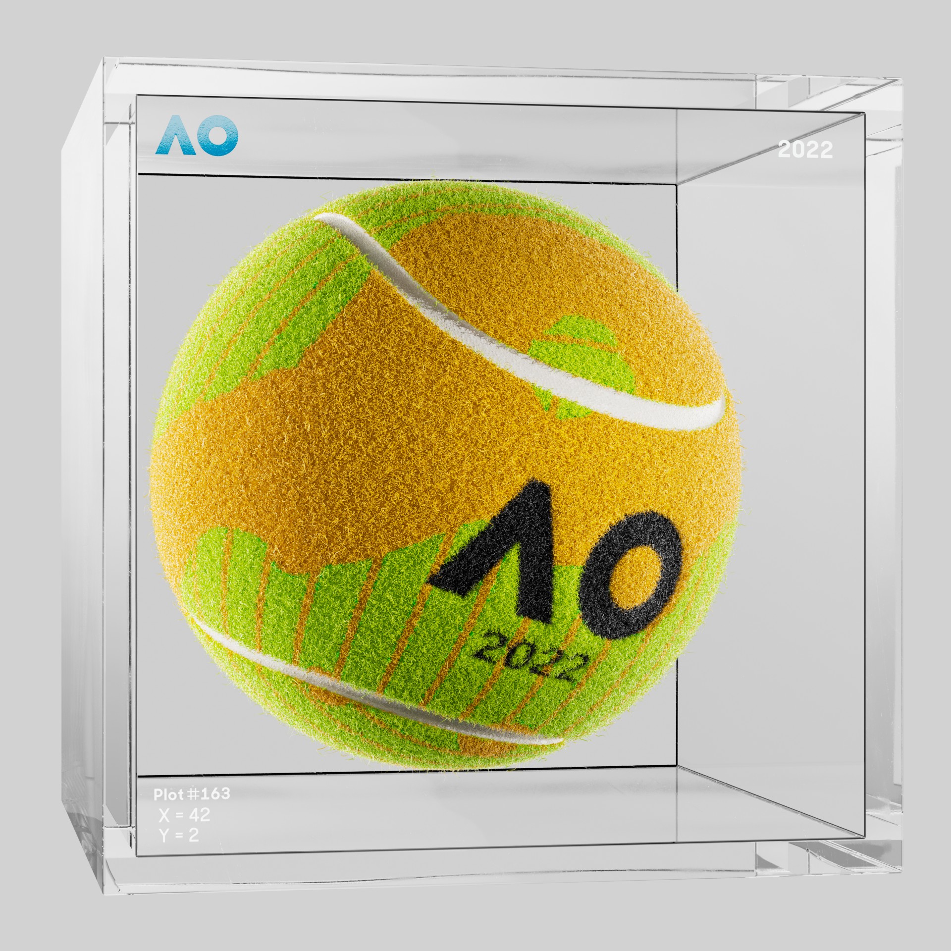 The Australian Open - The Australian Open Art Ball - AO Art Ball #3100 - NFT # 3100