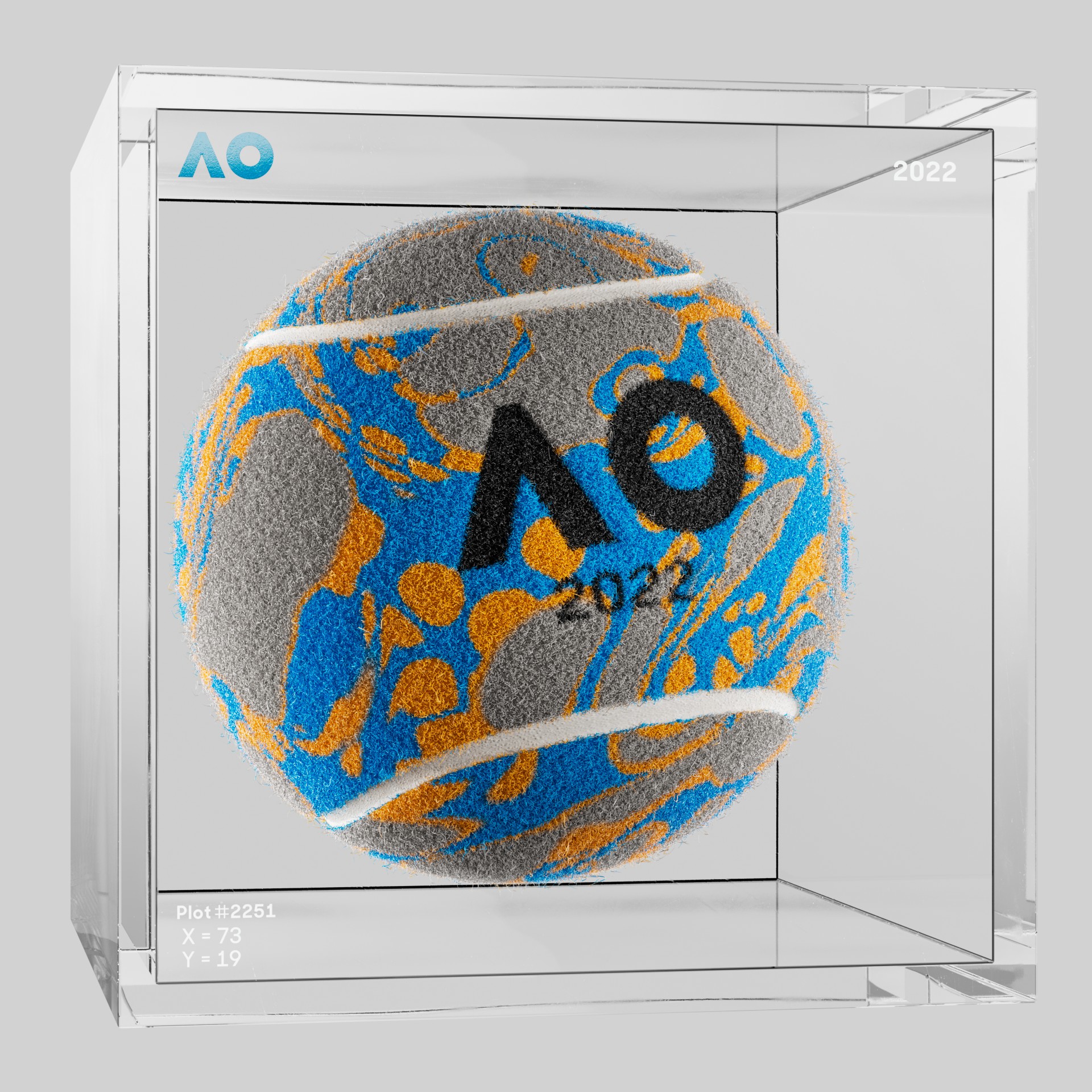 The Australian Open - The Australian Open Art Ball - AO Art Ball #3102 - NFT # 3102
