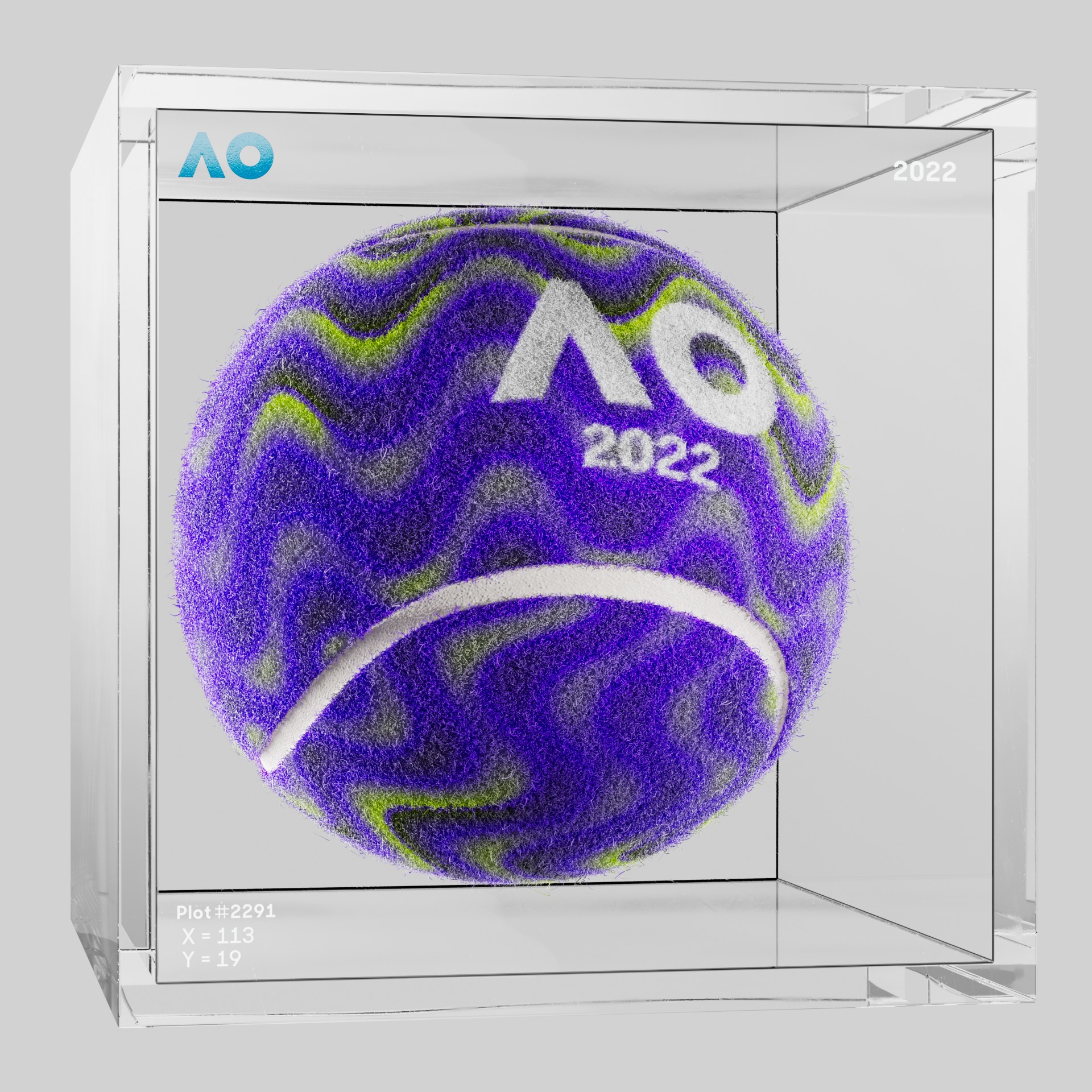 The Australian Open - The Australian Open Art Ball - AO Art Ball #3104 - NFT # 3104