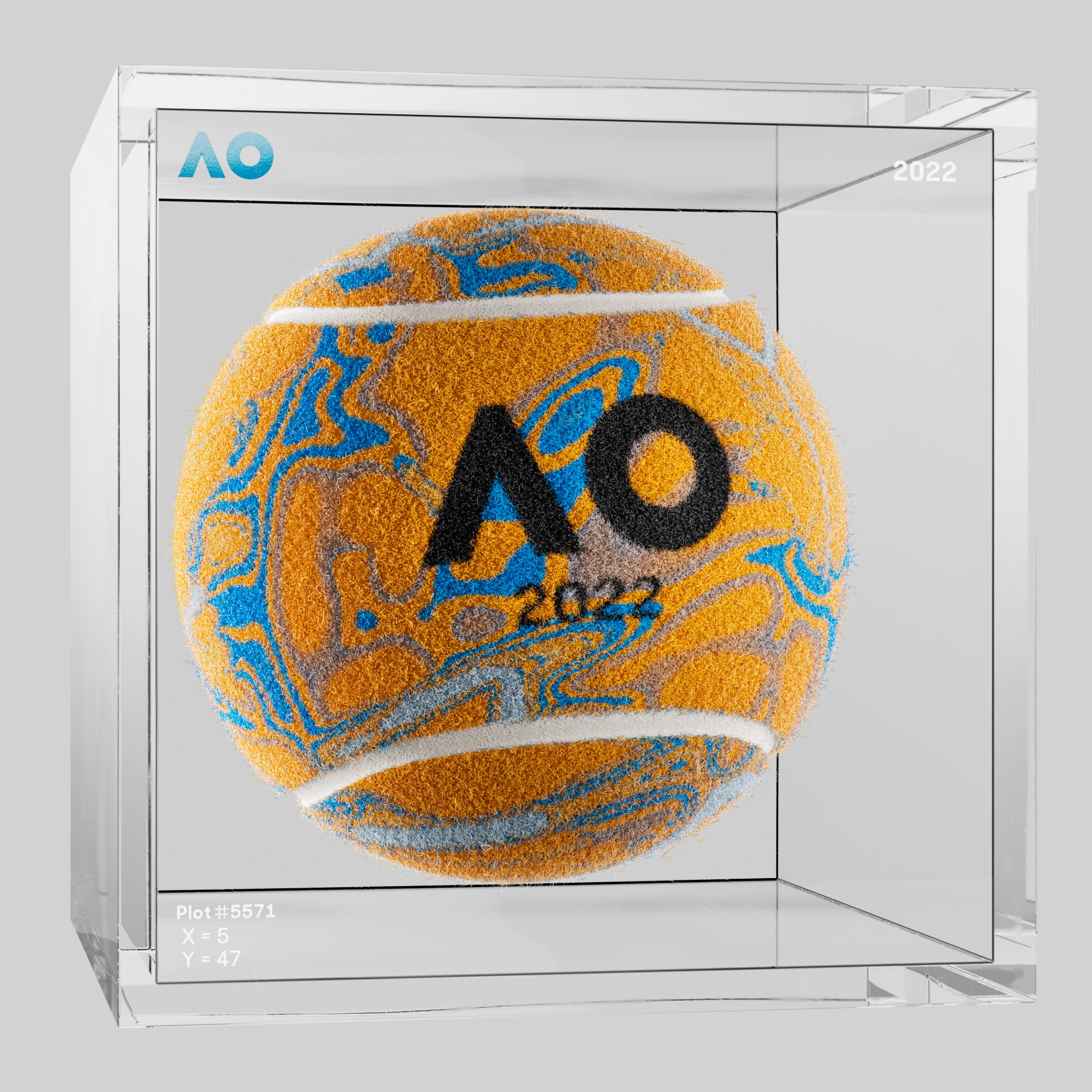 The Australian Open - The Australian Open Art Ball - AO Art Ball #3106 - NFT # 3106