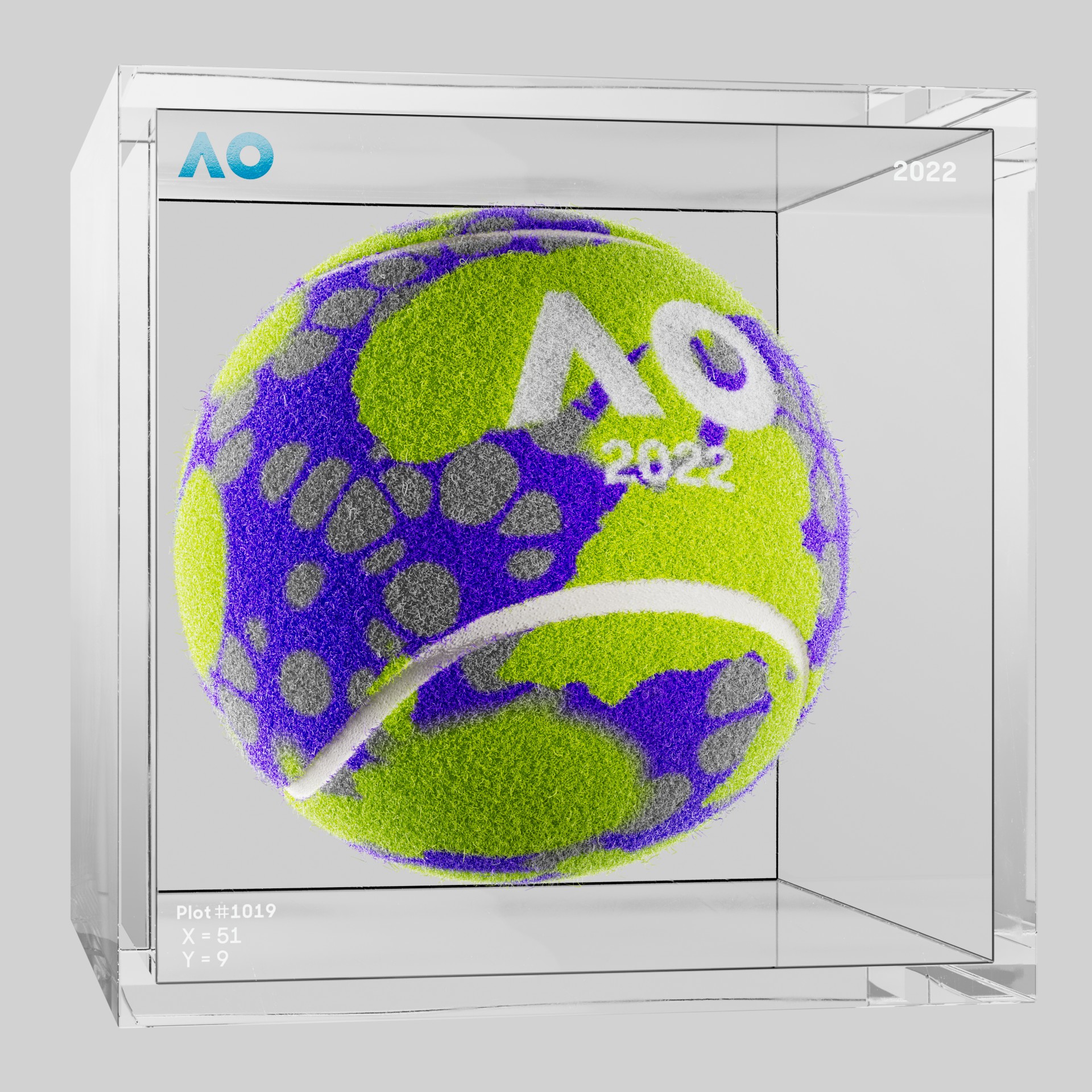 The Australian Open - The Australian Open Art Ball - AO Art Ball #3109 - NFT # 3109