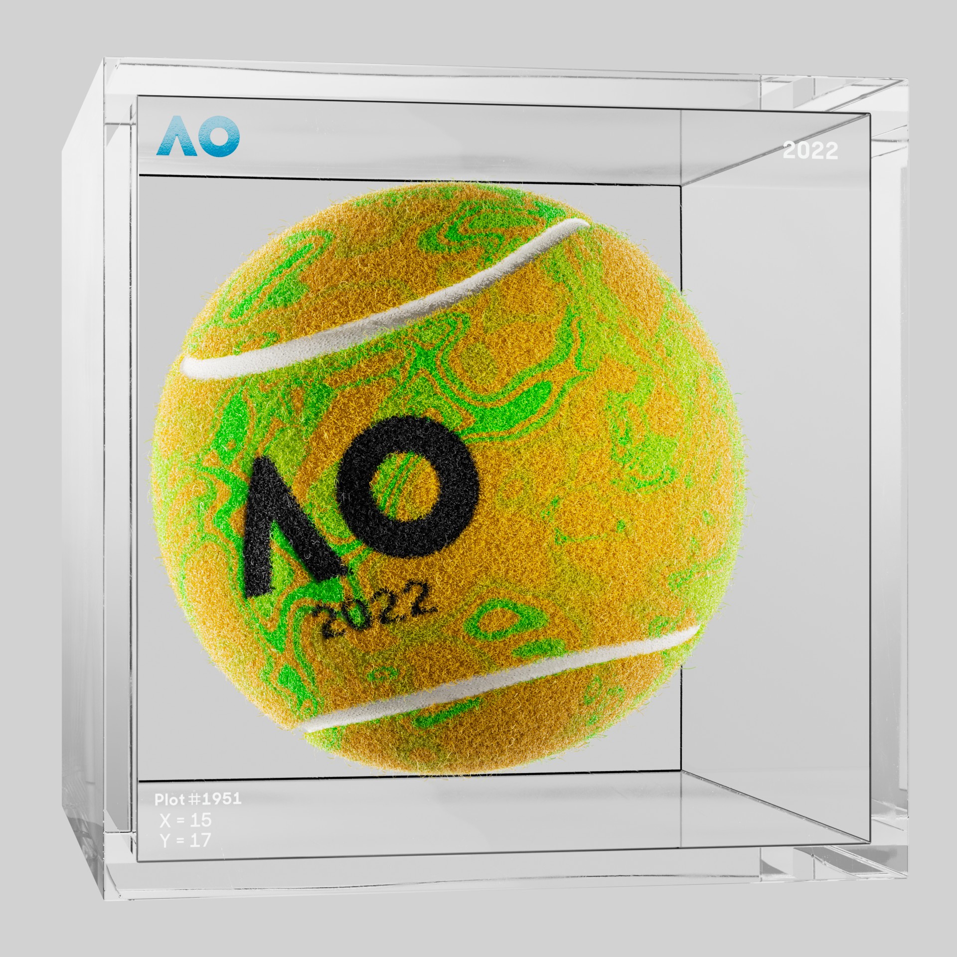 The Australian Open - The Australian Open Art Ball - AO Art Ball #3110 - NFT # 3110