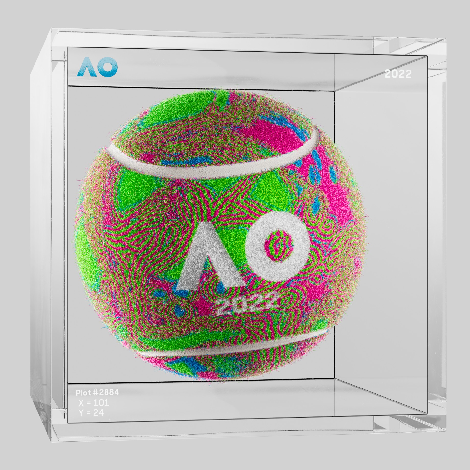 The Australian Open - The Australian Open Art Ball - AO Art Ball #3112 - NFT # 3112