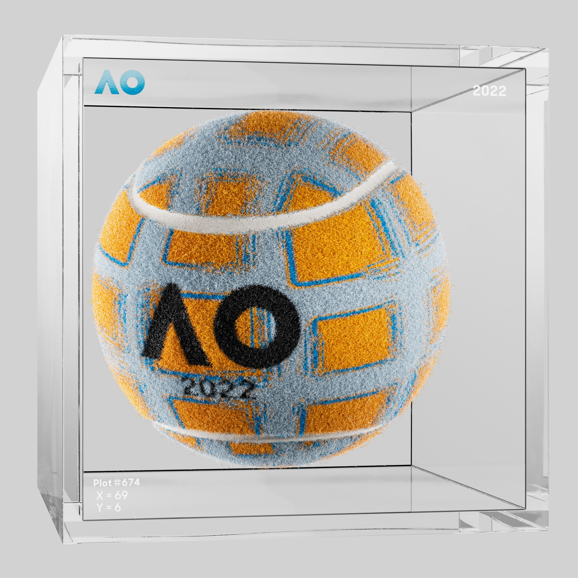 The Australian Open - The Australian Open Art Ball - AO Art Ball #3115 - NFT # 3115