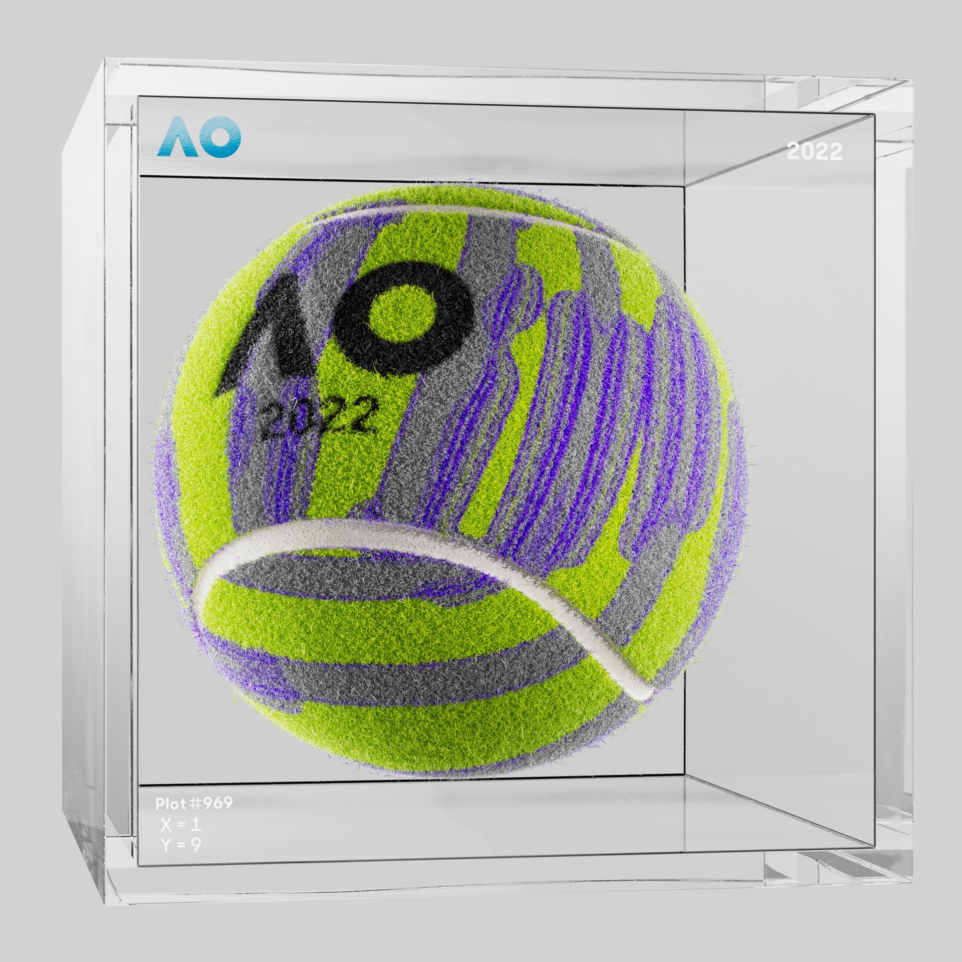 The Australian Open - The Australian Open Art Ball - AO Art Ball #3120 - NFT # 3120