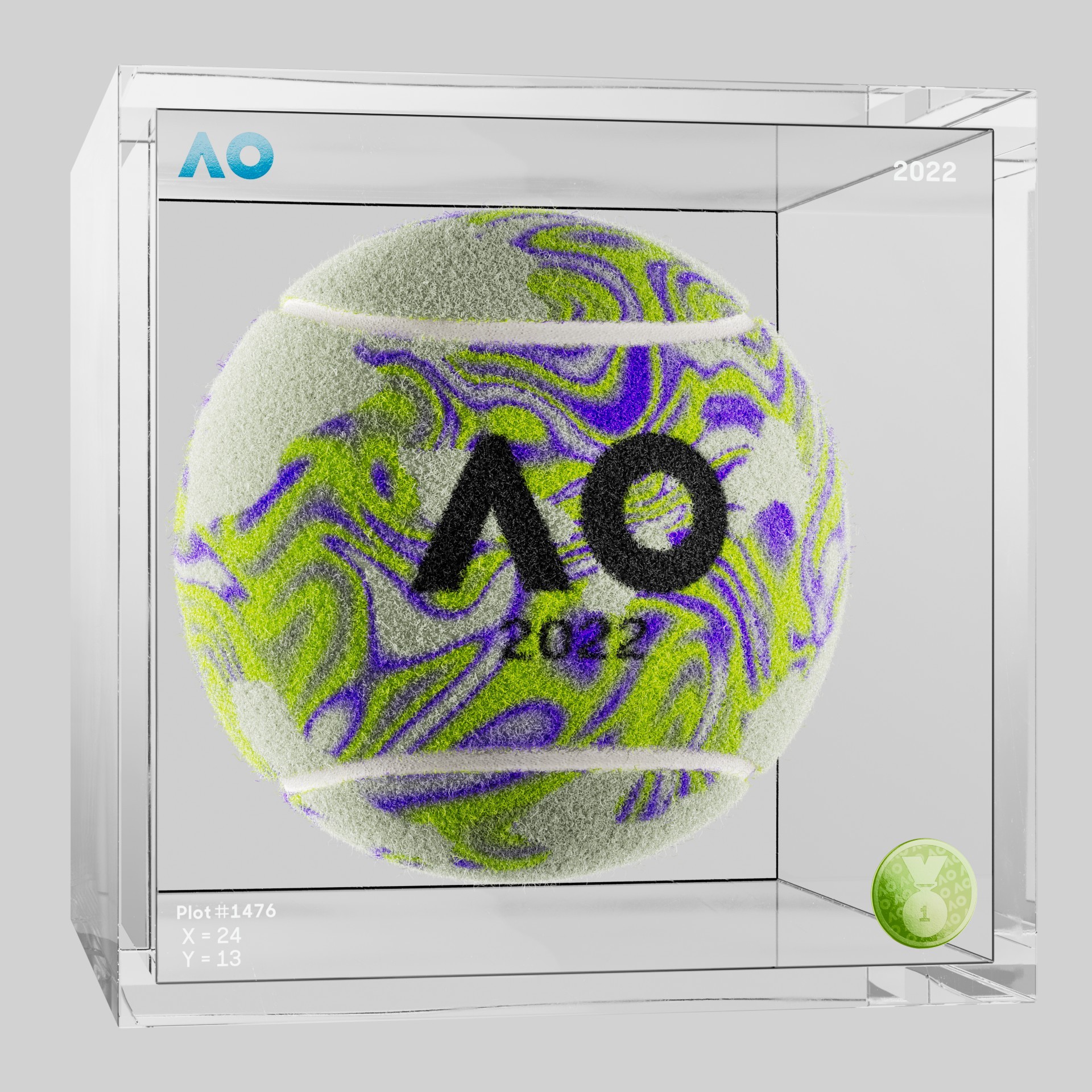 The Australian Open - The Australian Open Art Ball - AO Art Ball #3121 - NFT # 3121