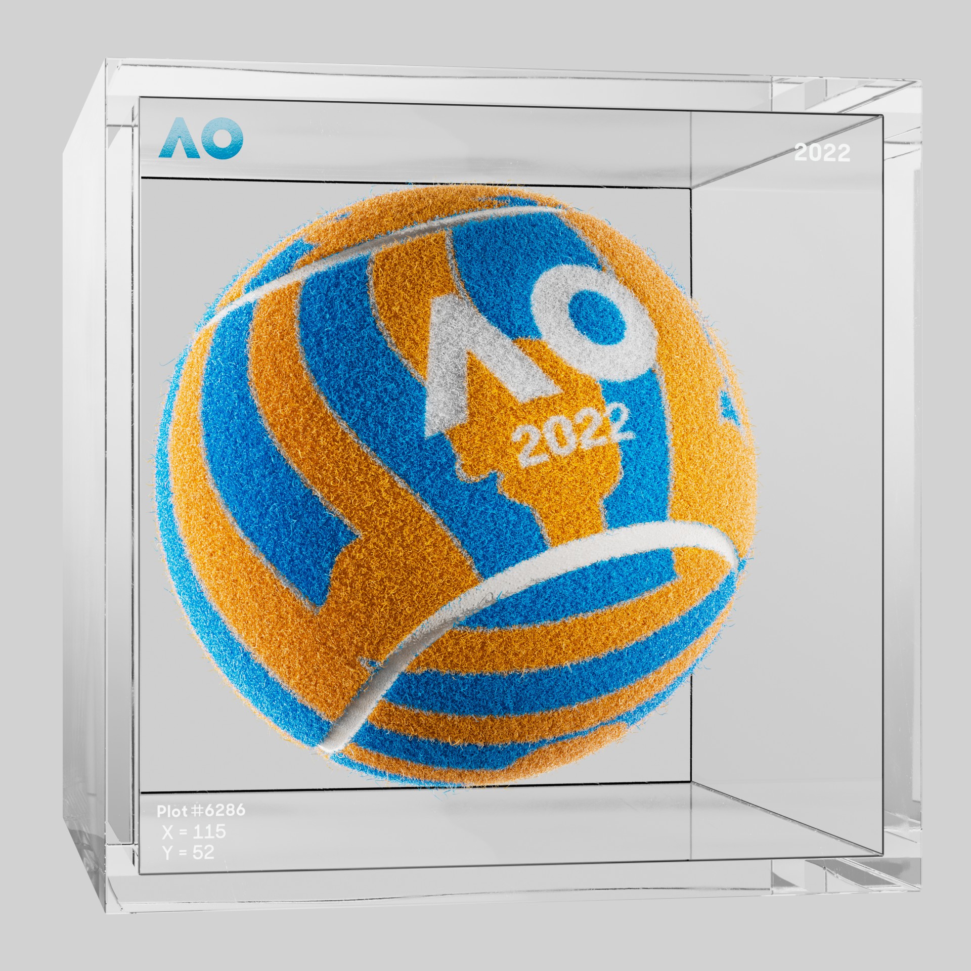 The Australian Open - The Australian Open Art Ball - AO Art Ball #3122 - NFT # 3122