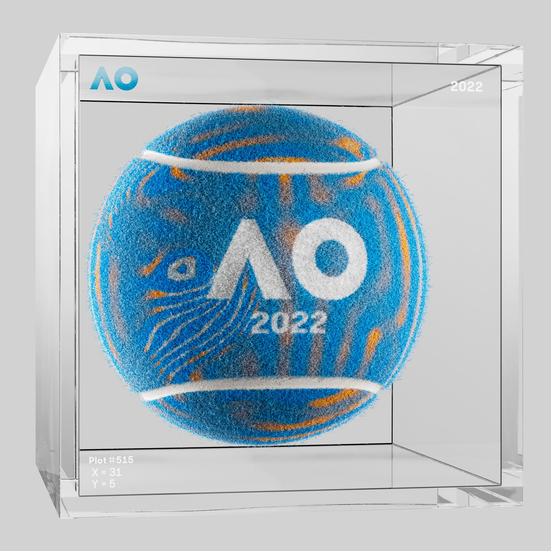 The Australian Open - The Australian Open Art Ball - AO Art Ball #3123 - NFT # 3123