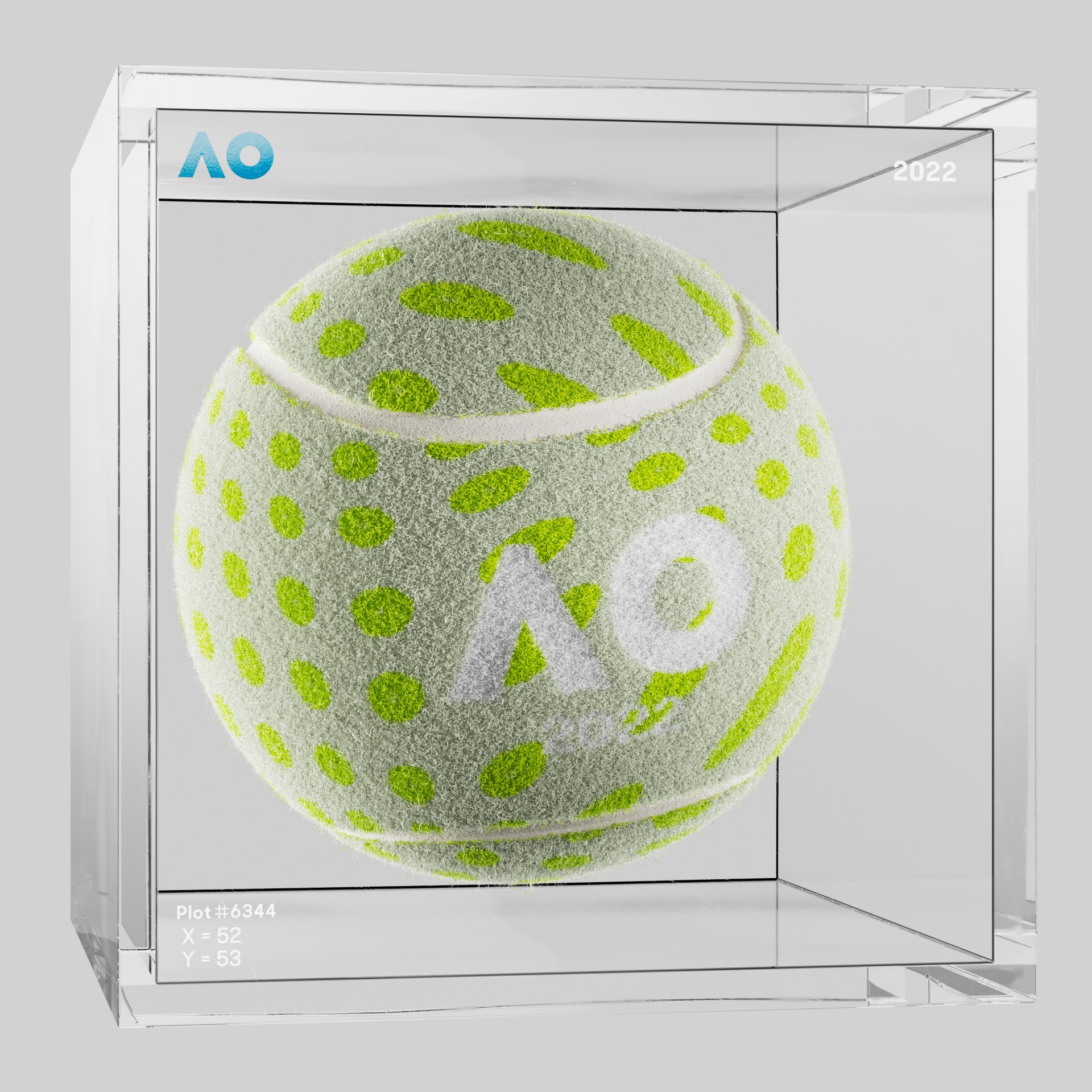 The Australian Open - The Australian Open Art Ball - AO Art Ball #3125 - NFT # 3125