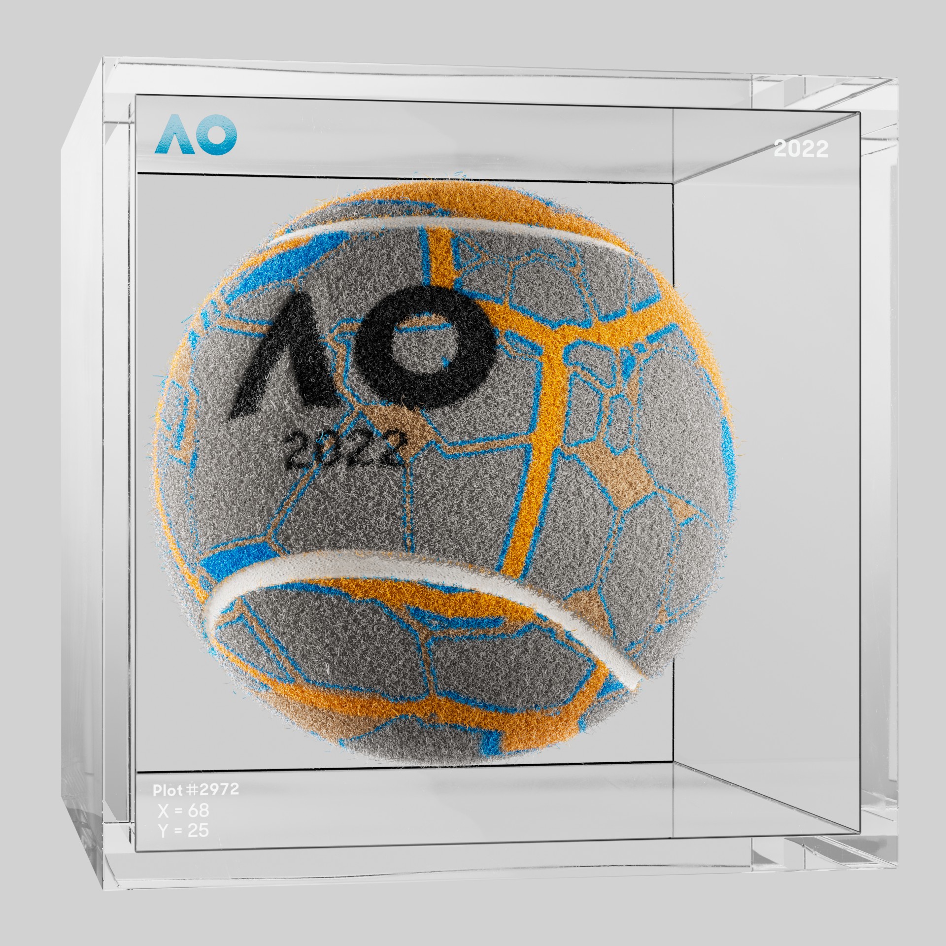 The Australian Open - The Australian Open Art Ball - AO Art Ball #3126 - NFT # 3126
