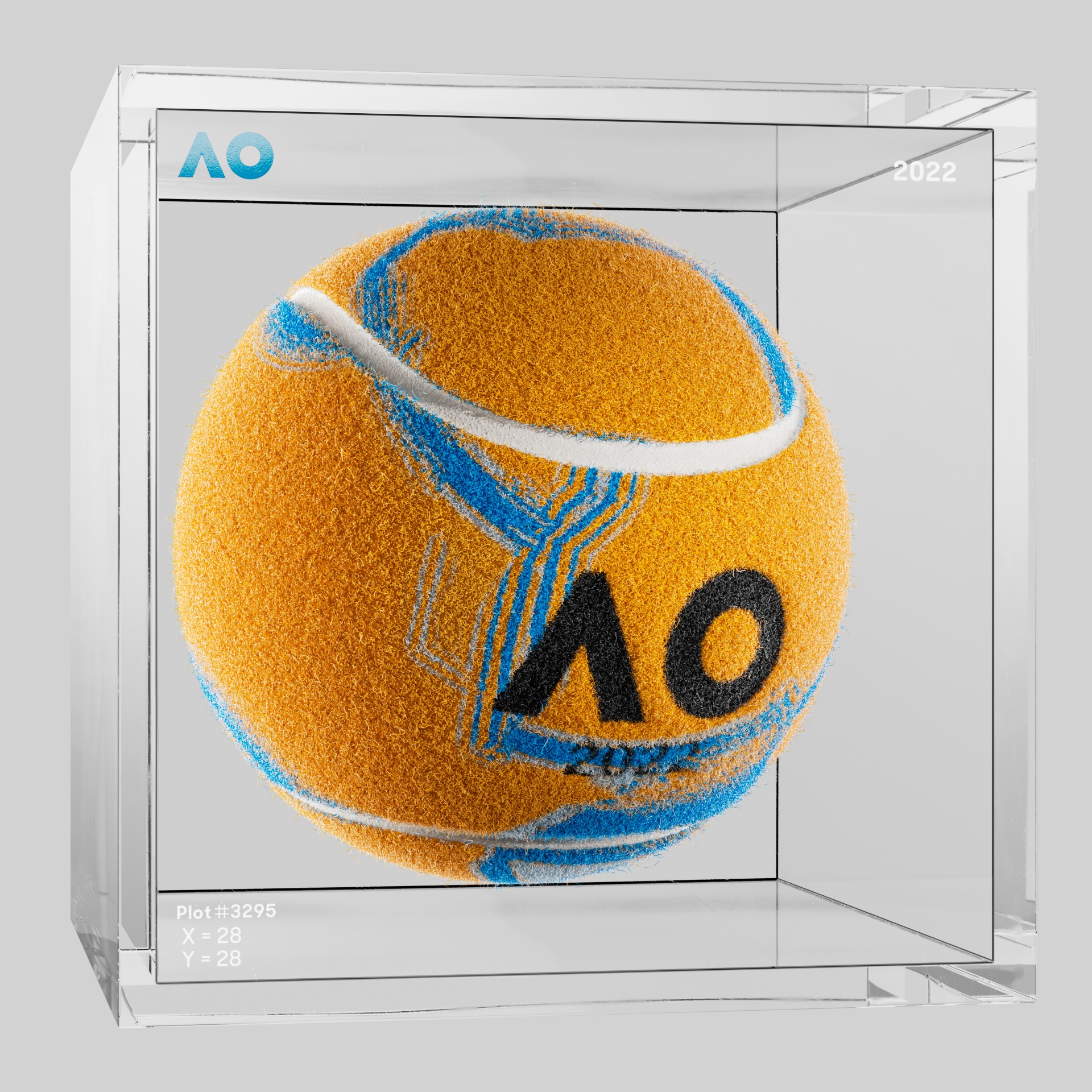 The Australian Open - The Australian Open Art Ball - AO Art Ball #3128 - NFT # 3128
