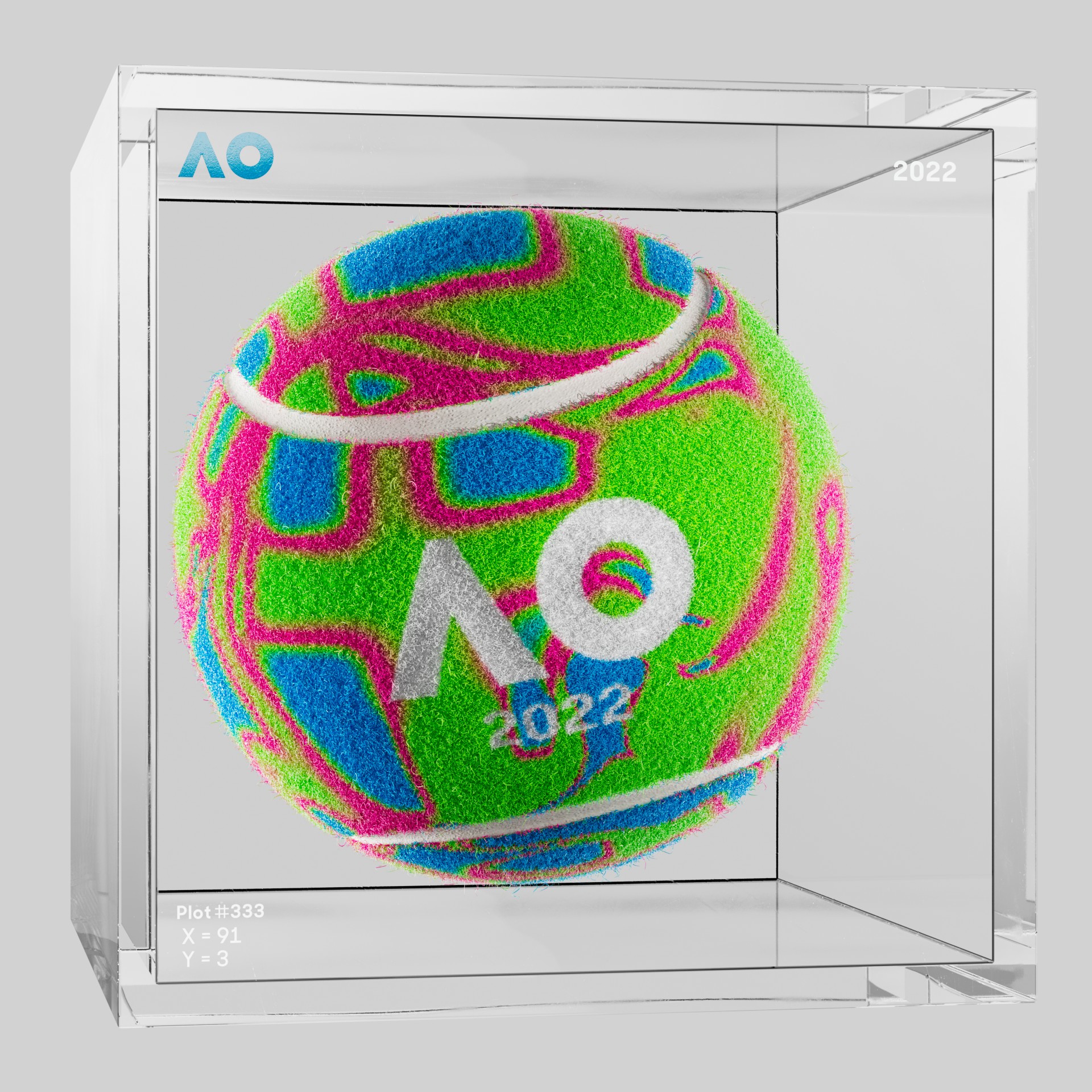 The Australian Open - The Australian Open Art Ball - AO Art Ball #3129 - NFT # 3129