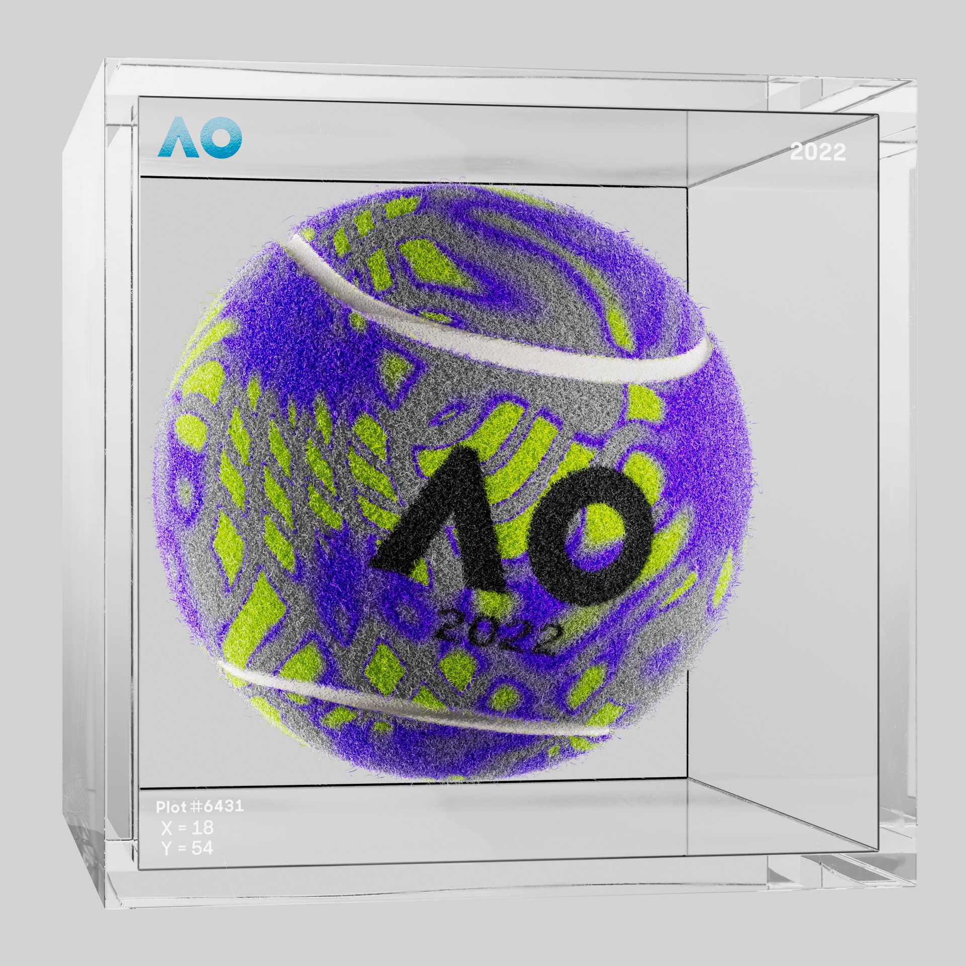 The Australian Open - The Australian Open Art Ball - AO Art Ball #3130 - NFT # 3130
