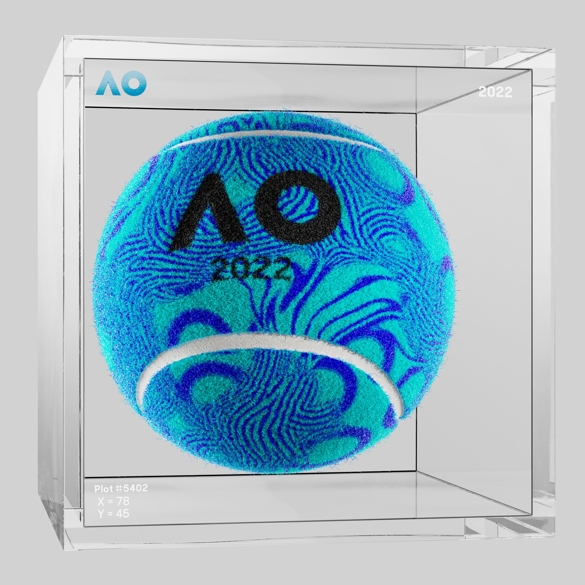The Australian Open - The Australian Open Art Ball - AO Art Ball #3131 - NFT # 3131