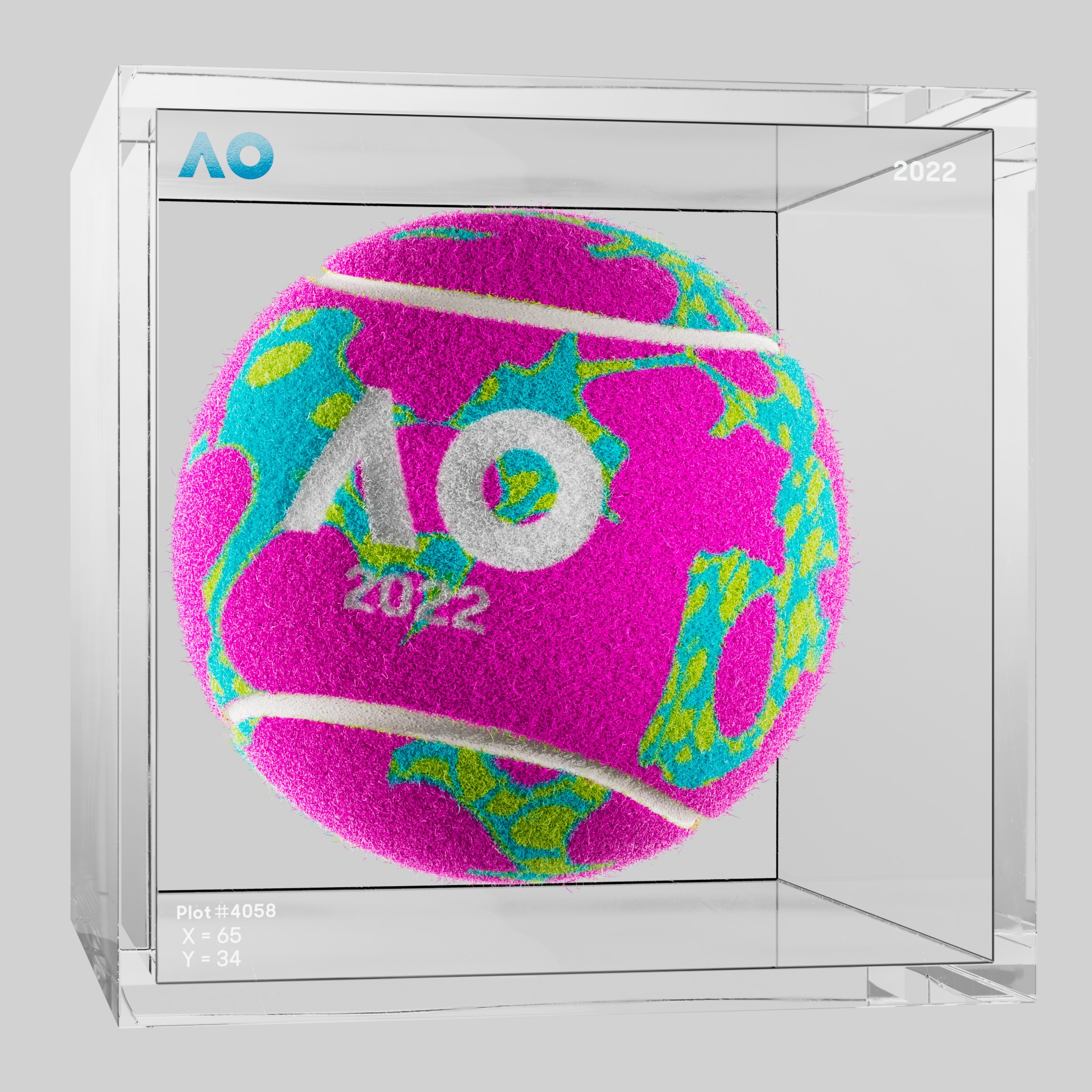 The Australian Open - The Australian Open Art Ball - AO Art Ball #3136 - NFT # 3136