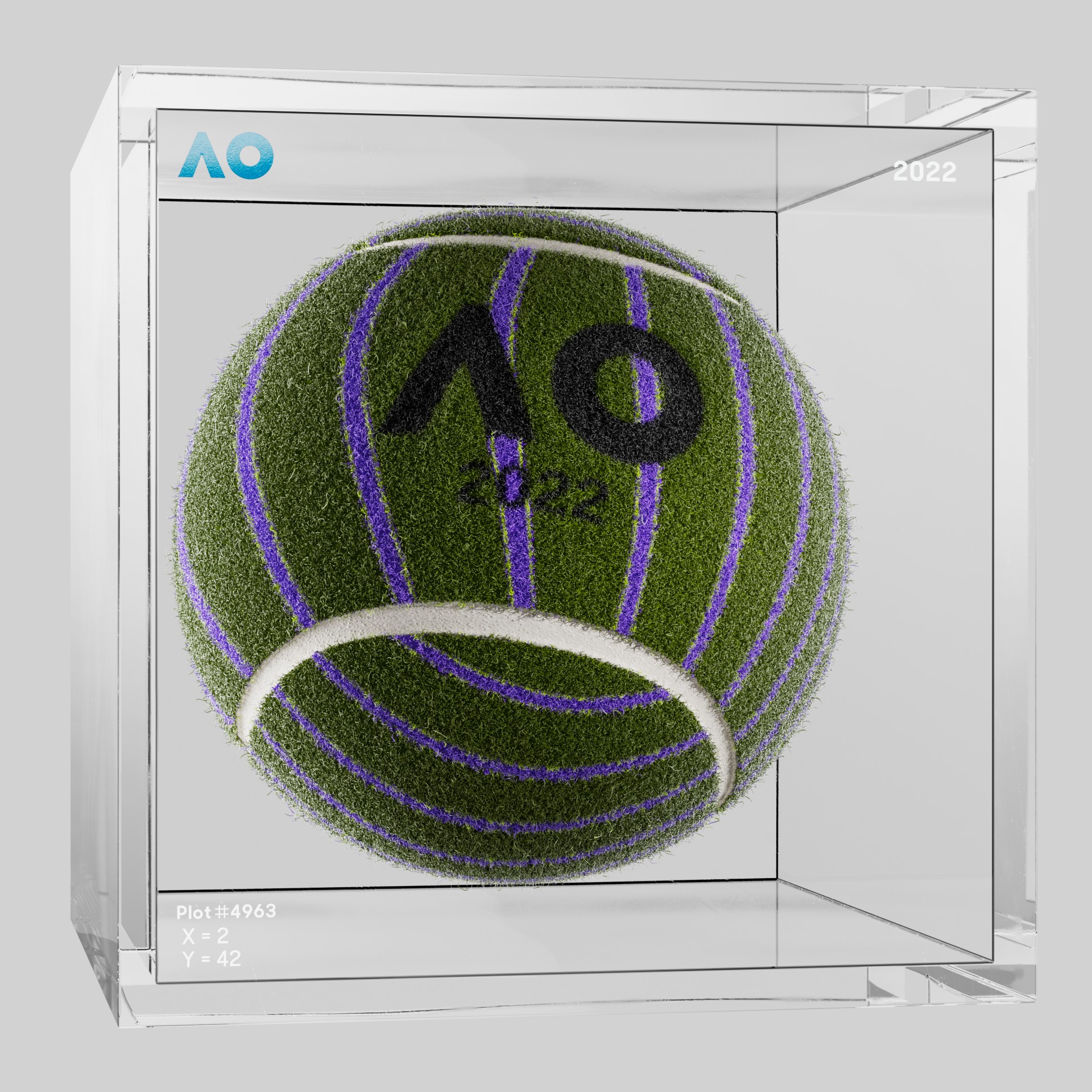 The Australian Open - The Australian Open Art Ball - AO Art Ball #3140 - NFT # 3140