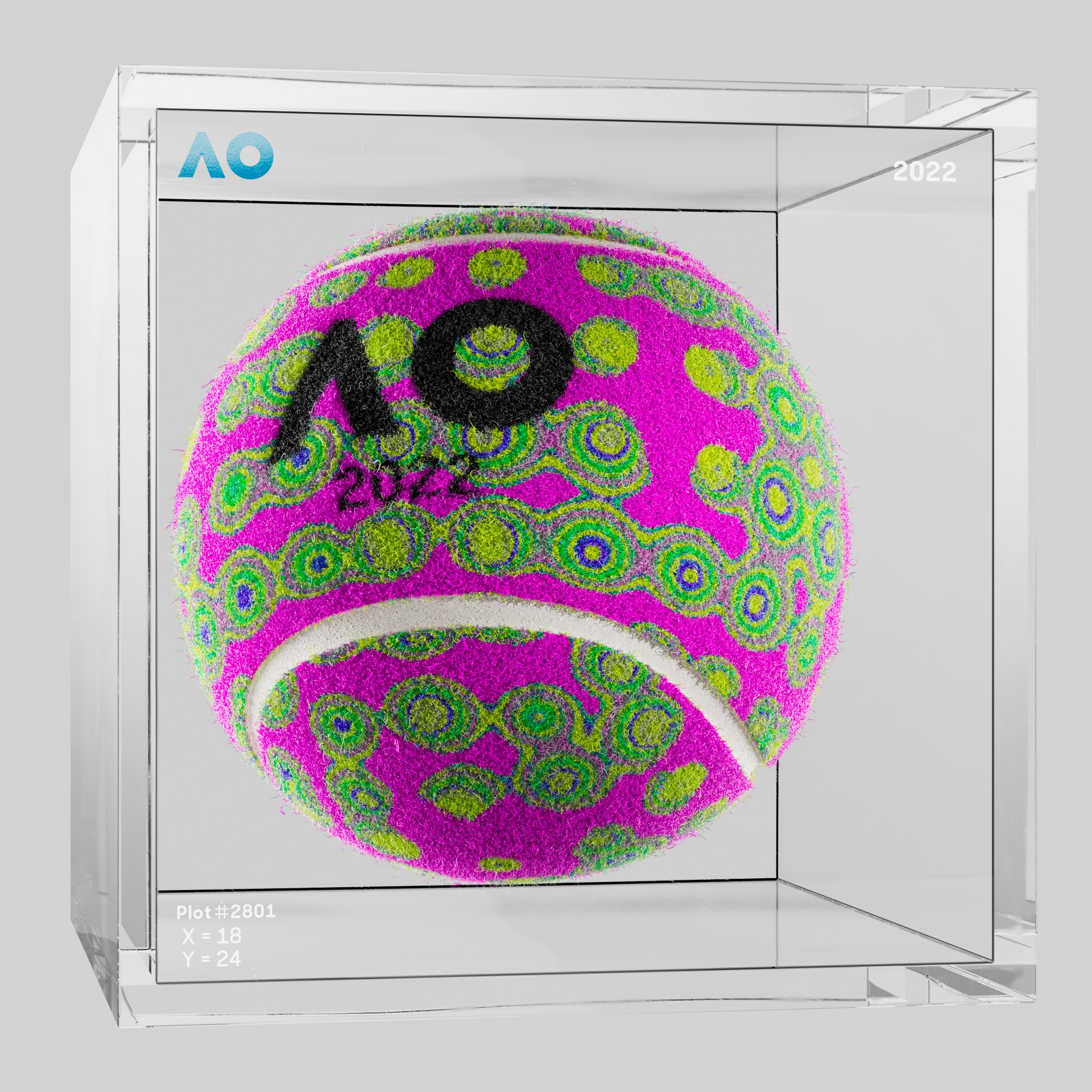 The Australian Open - The Australian Open Art Ball - AO Art Ball #3141 - NFT # 3141