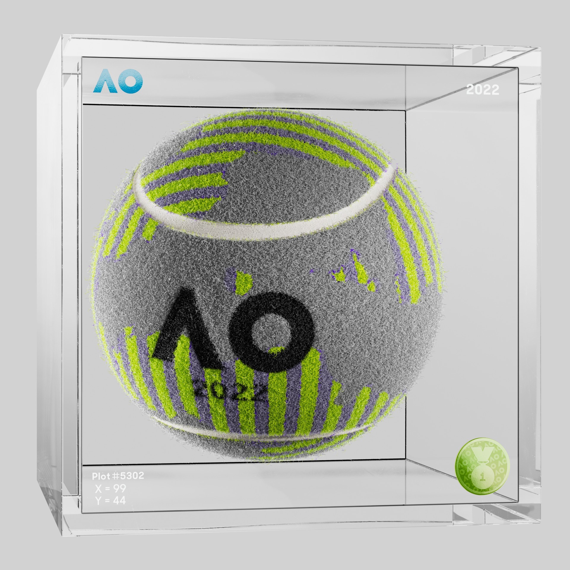 The Australian Open - The Australian Open Art Ball - AO Art Ball #3147 - NFT # 3147