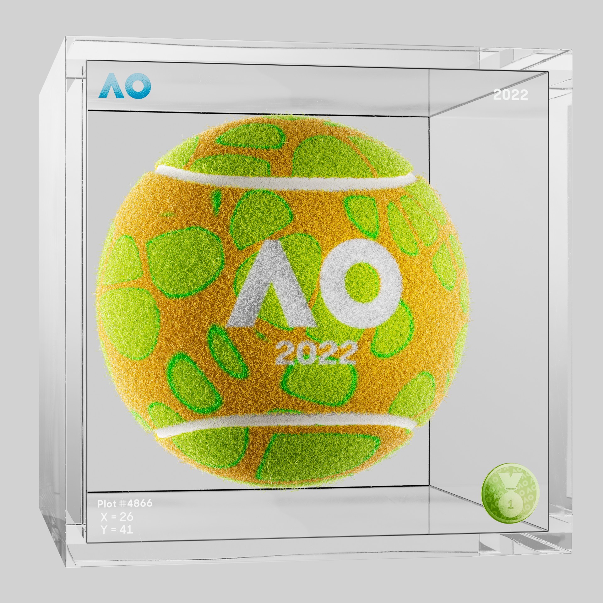 The Australian Open - The Australian Open Art Ball - AO Art Ball #3148 - NFT # 3148