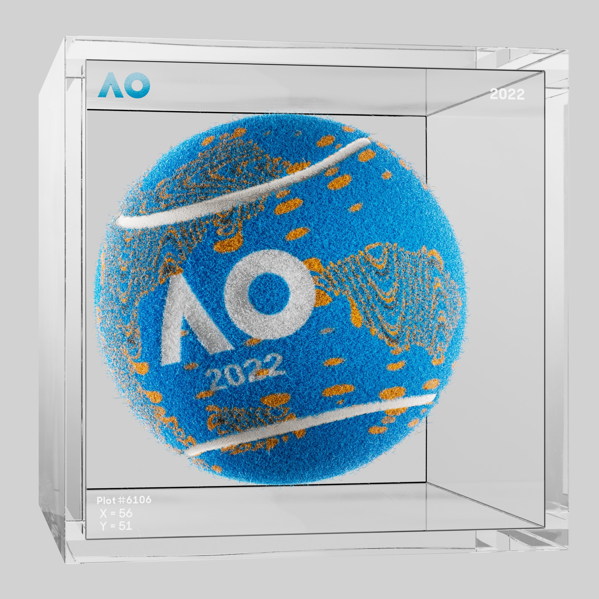 The Australian Open - The Australian Open Art Ball - AO Art Ball #3151 - NFT # 3151