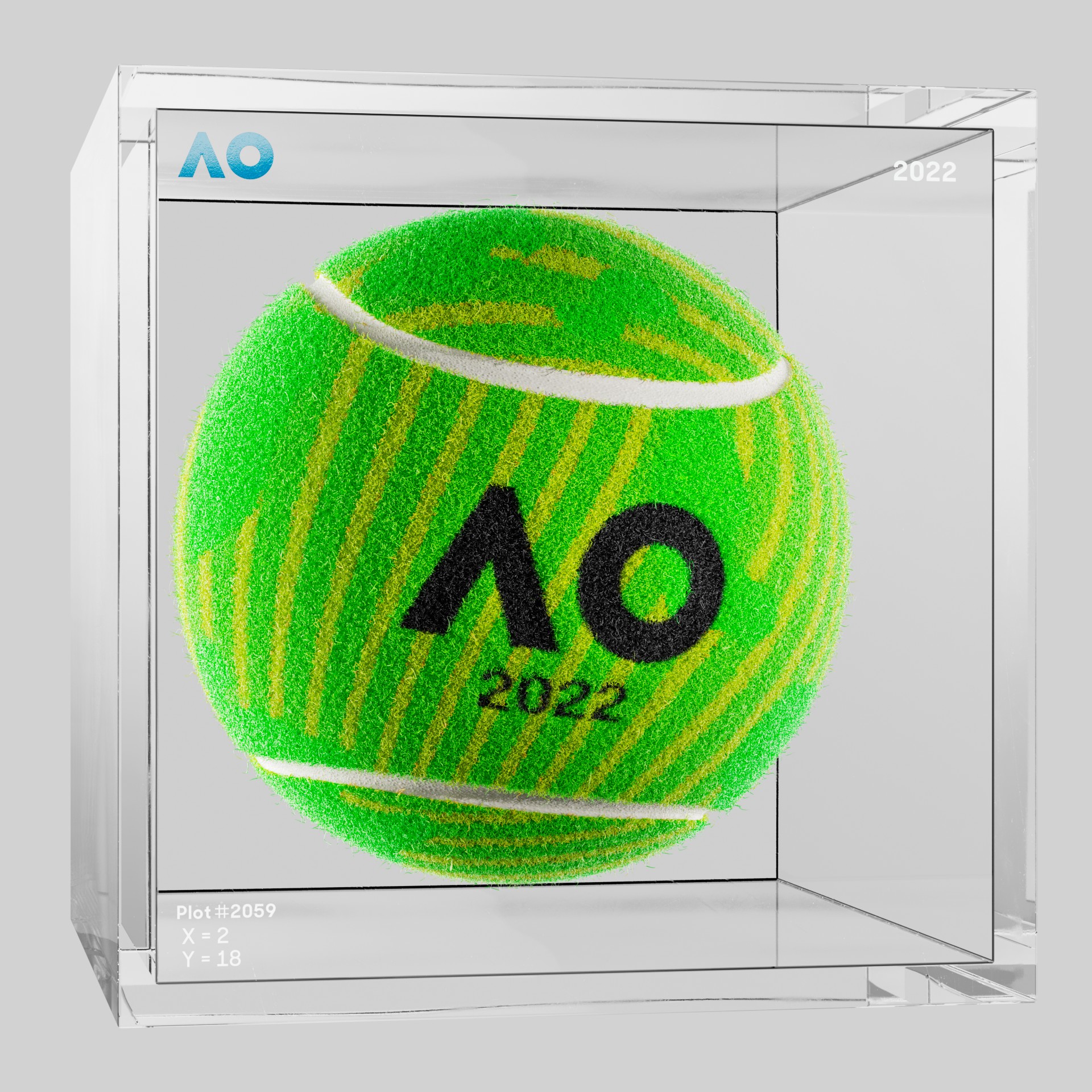 The Australian Open - The Australian Open Art Ball - AO Art Ball #3152 - NFT # 3152